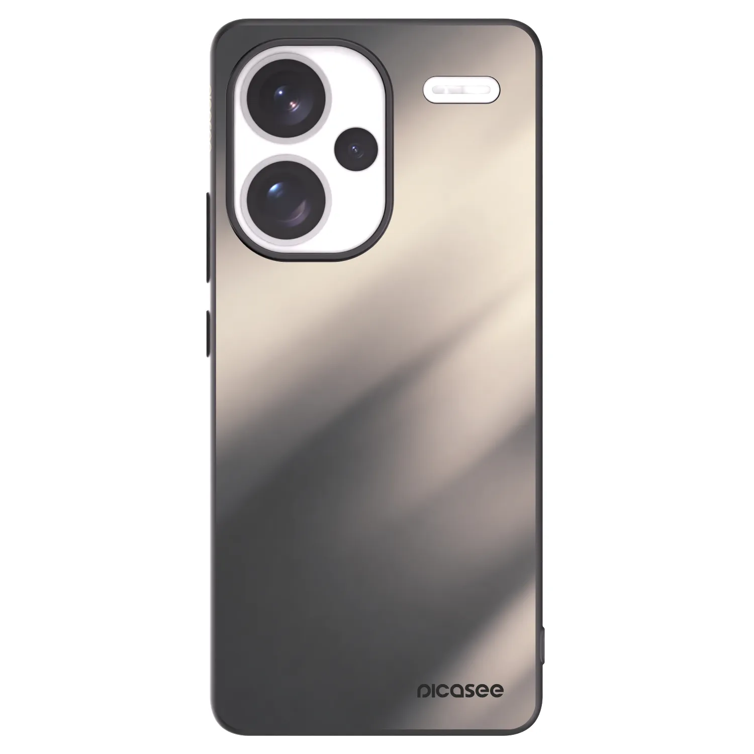 Picasee silikonový černý obal pro Xiaomi Redmi Note 13 Pro+ 5G - Smoky Beige