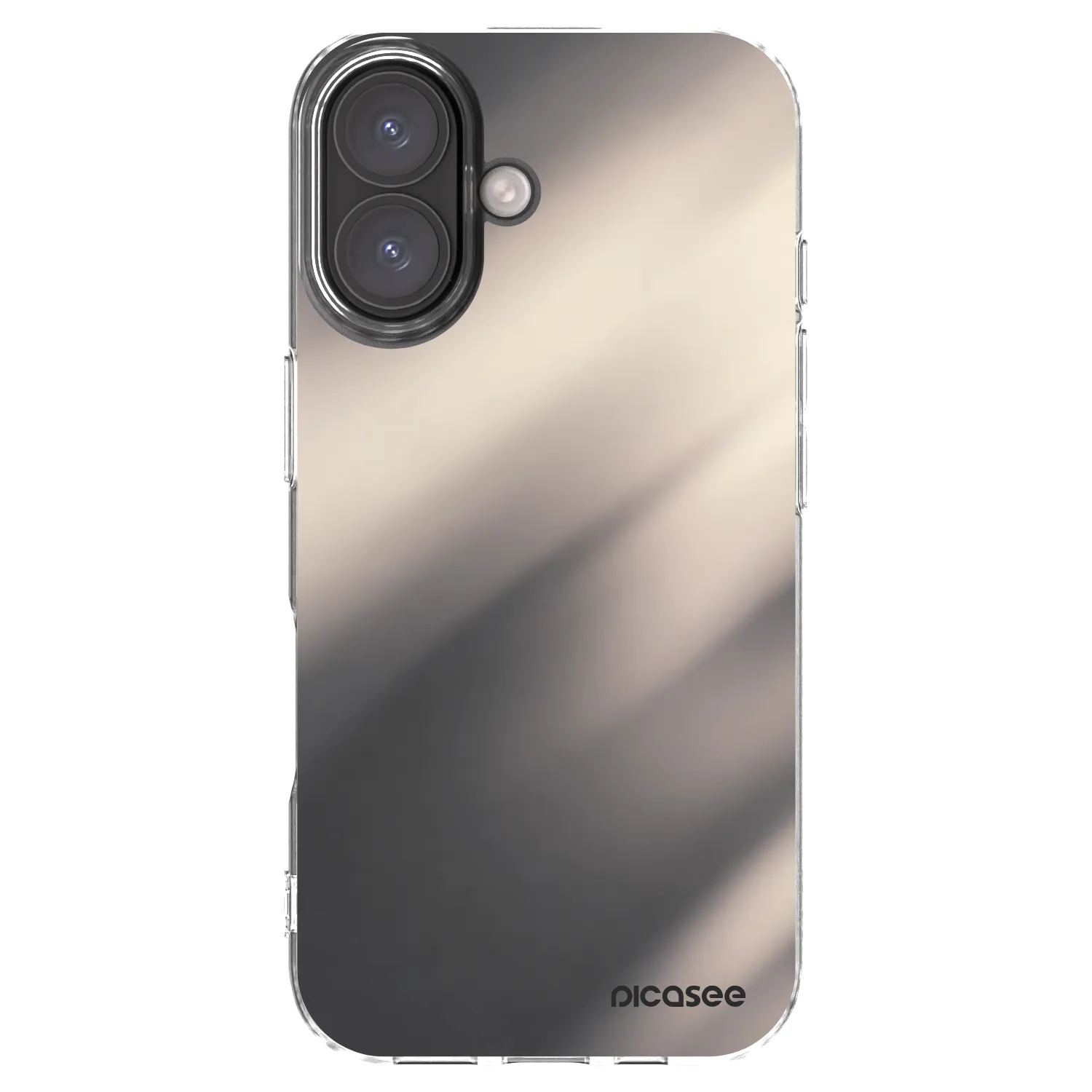 Picasee silikonový průhledný obal pro Apple iPhone 16 - Smoky Beige