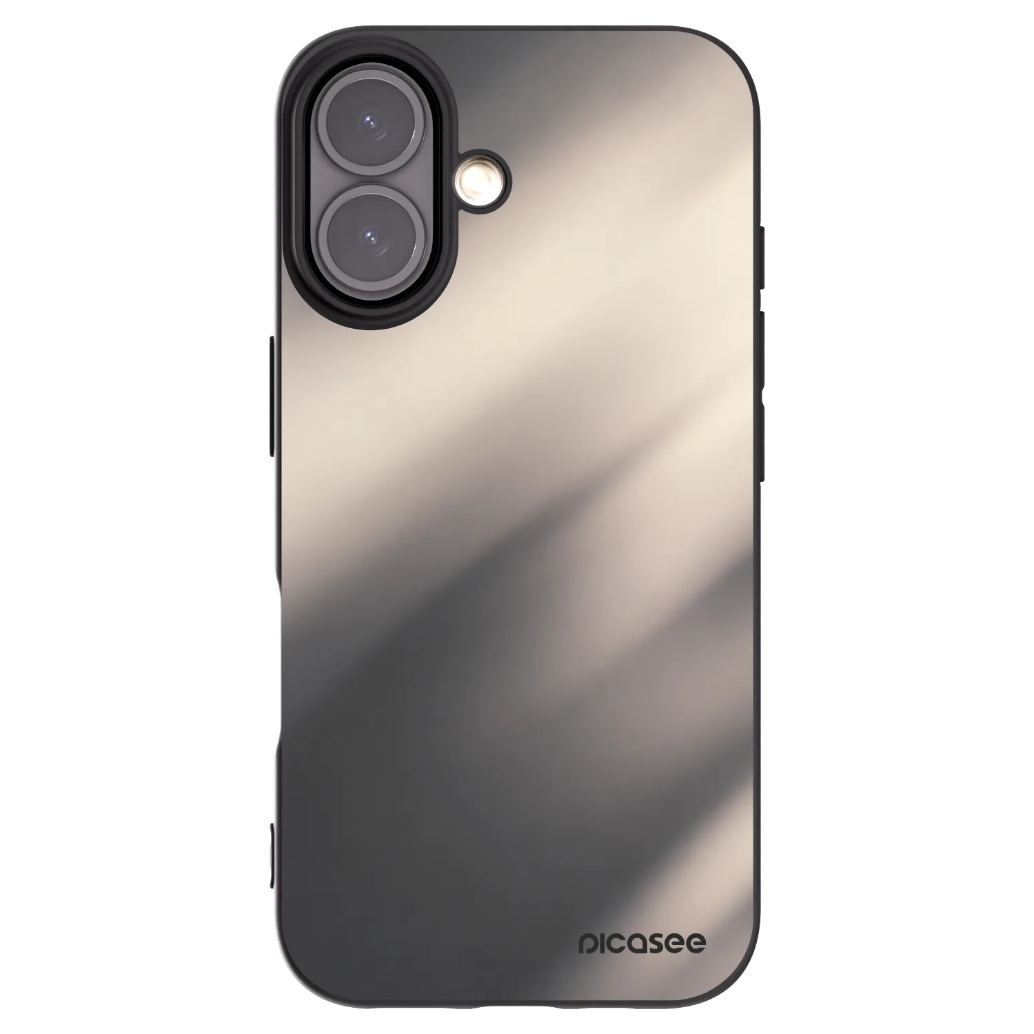 Picasee silikonový černý obal pro Apple iPhone 16 - Smoky Beige