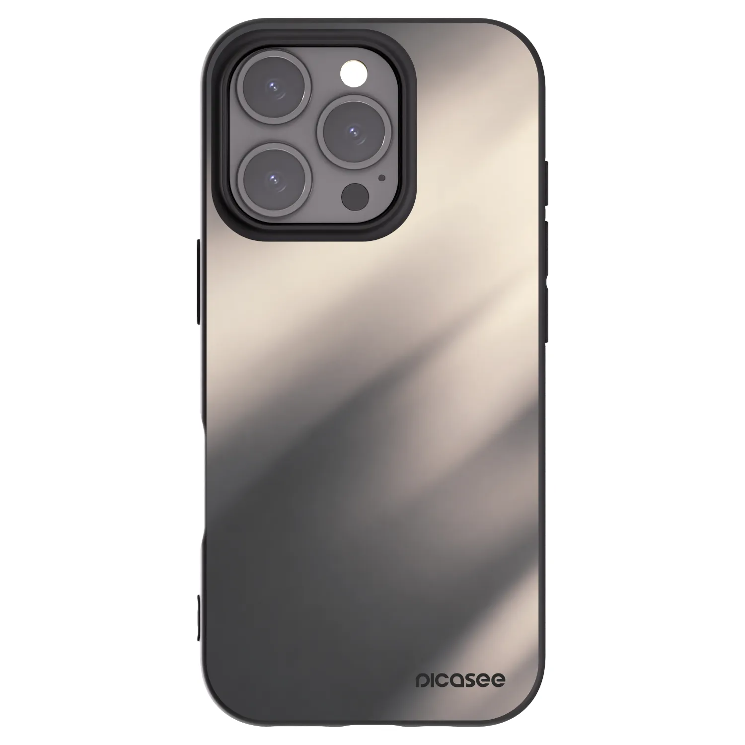 Picasee silikonový černý obal pro Apple iPhone 16 Pro - Smoky Beige