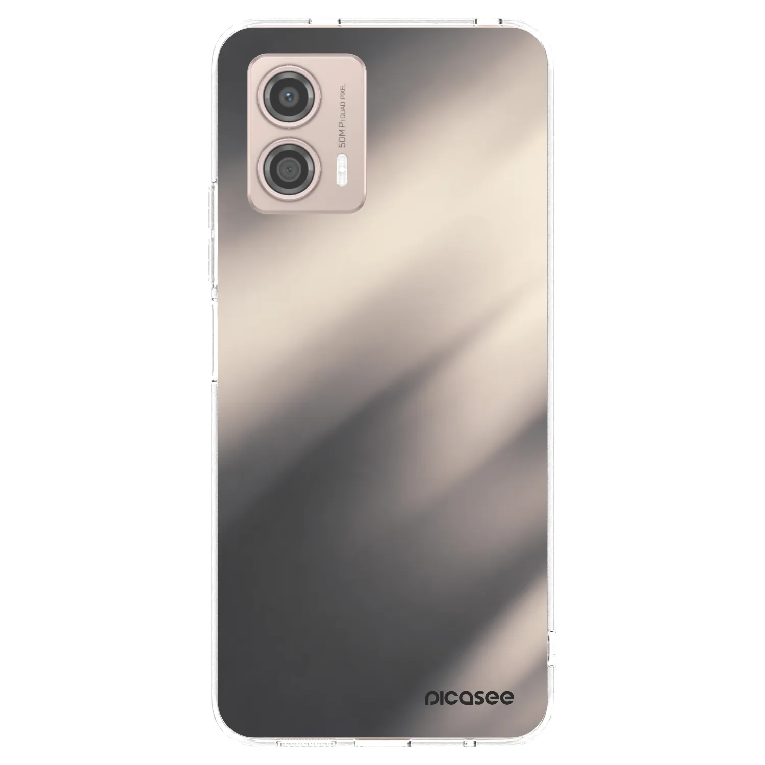 Picasee silikonový průhledný obal pro Motorola Moto G53 5G - Smoky Beige