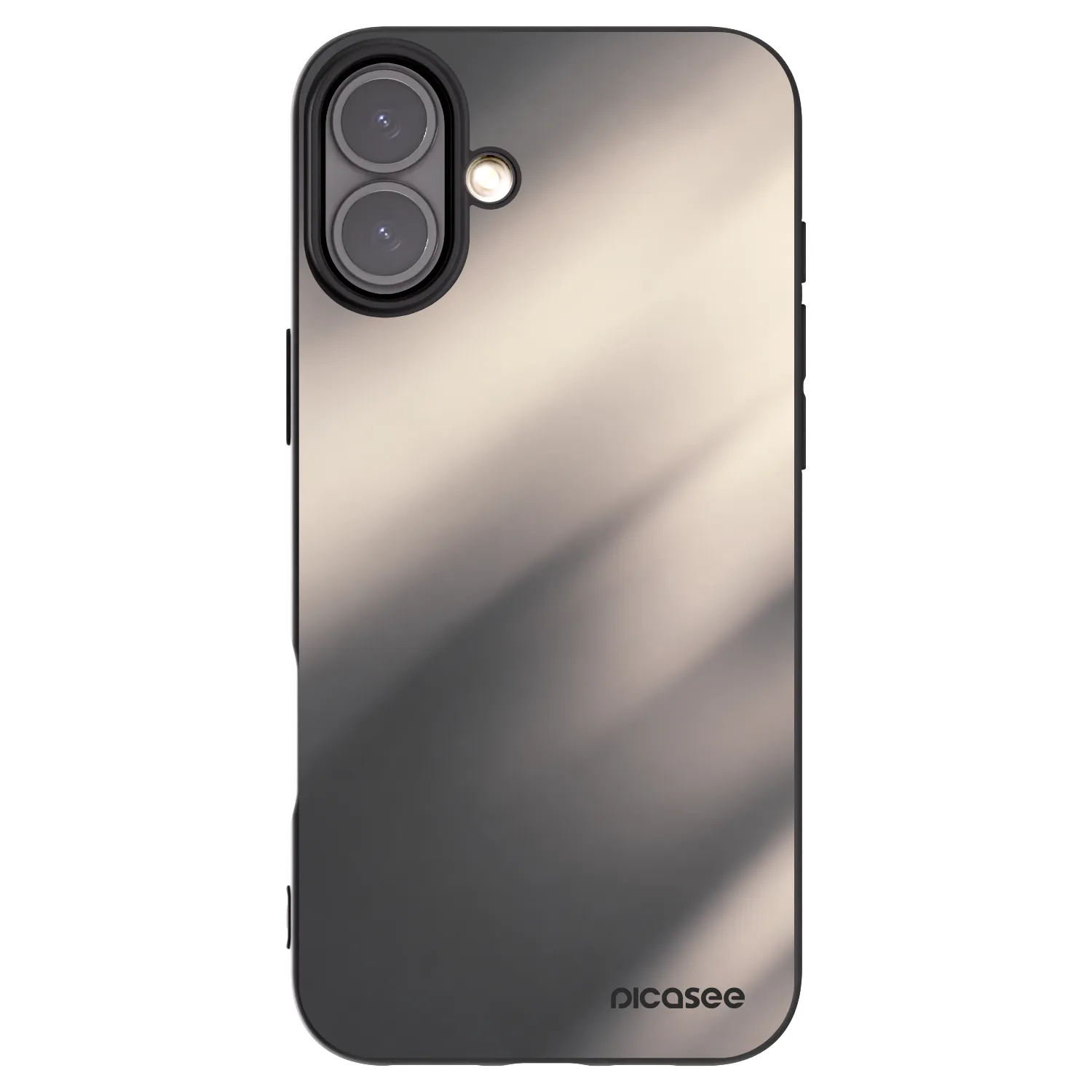 Picasee silikonový černý obal pro Apple iPhone 16 Plus - Smoky Beige