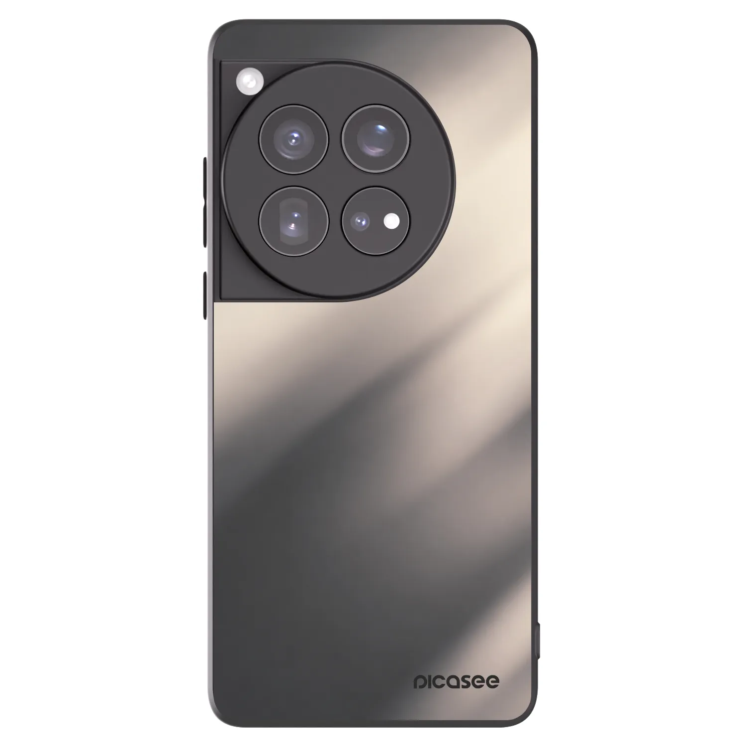 Picasee silikonový černý obal pro OnePlus 12 5G - Smoky Beige