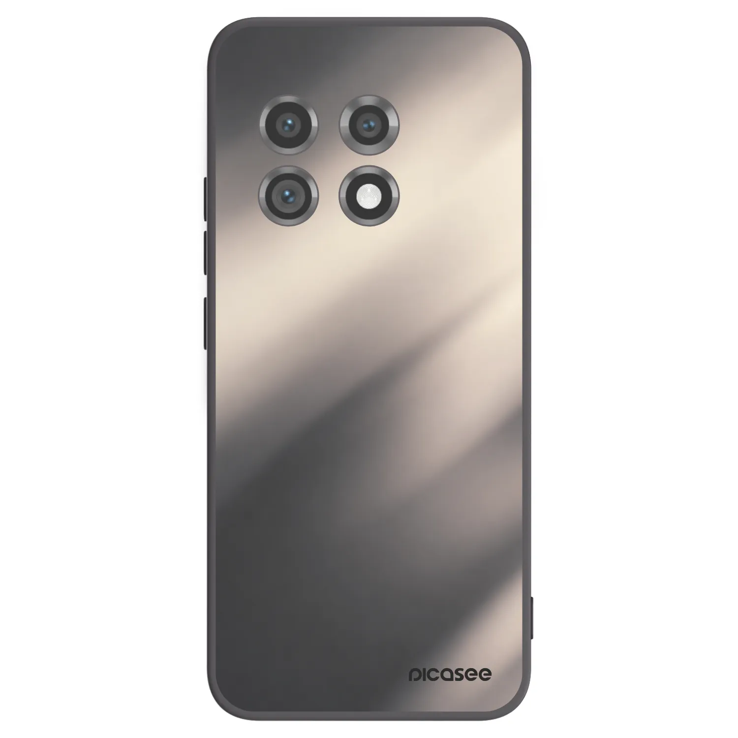Picasee silikonový černý obal pro OnePlus 11 5G - Smoky Beige