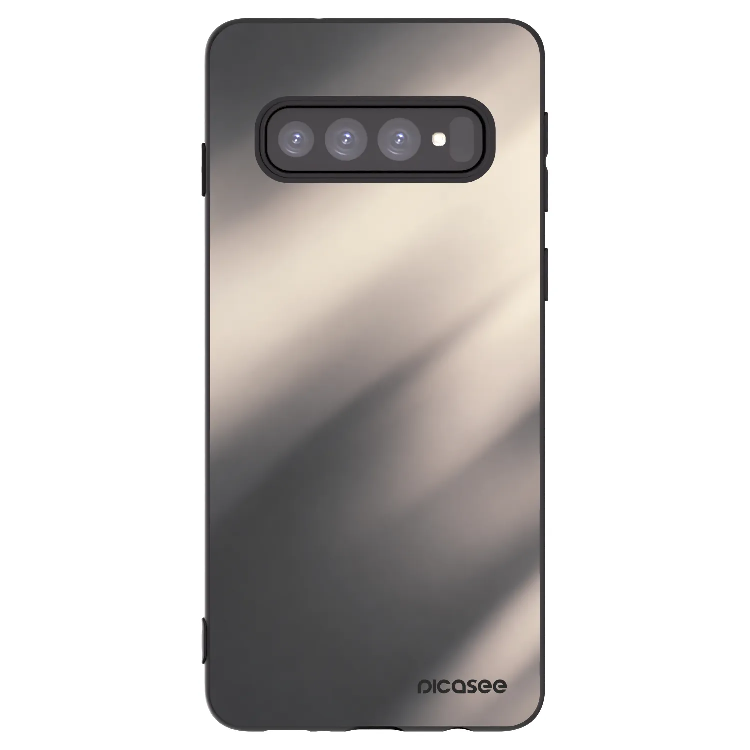 Picasee silikonový černý obal pro Samsung Galaxy S10 G973 - Smoky Beige