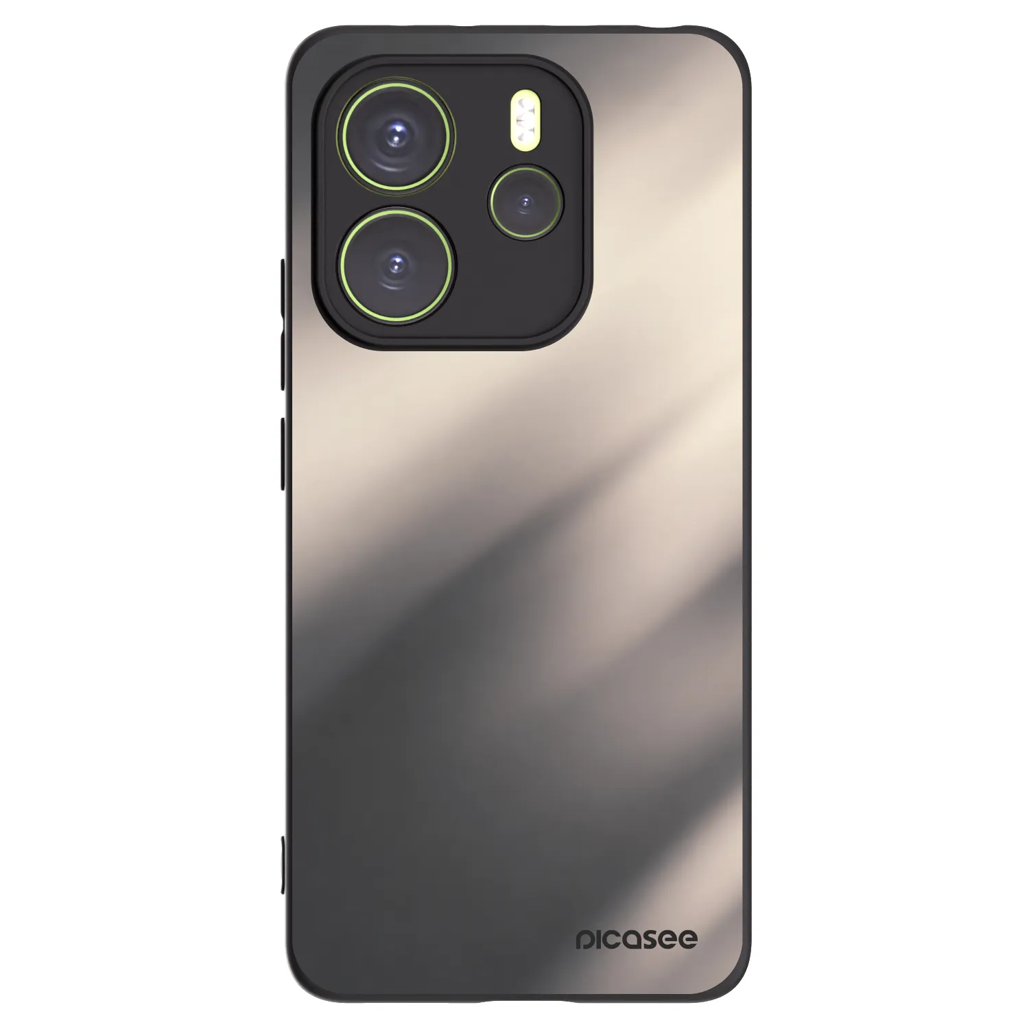 Picasee silikonový černý obal pro Xiaomi Redmi Note 14 4G - Smoky Beige