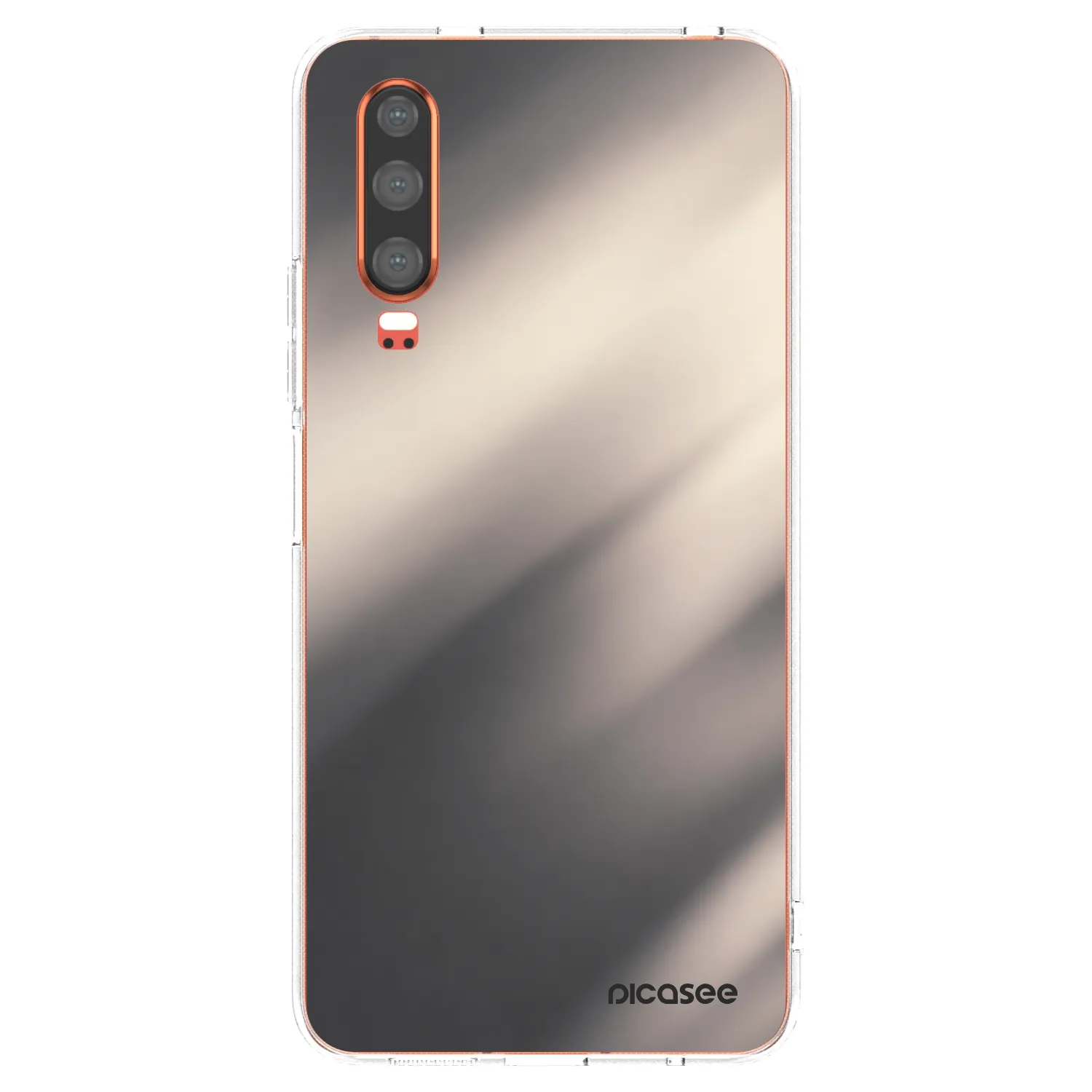 Picasee silikonový průhledný obal pro Huawei P30 - Smoky Beige