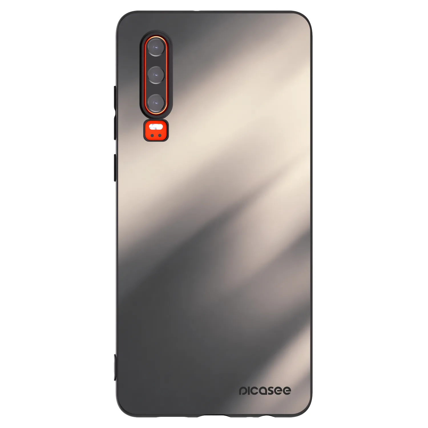 Picasee silikonový černý obal pro Huawei P30 - Smoky Beige