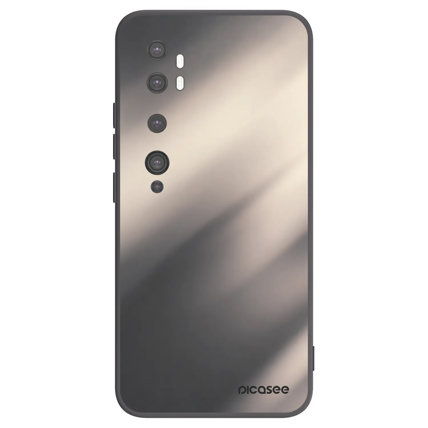 Picasee silikonový černý obal pro Xiaomi Mi Note 10 (Pro) - Smoky Beige