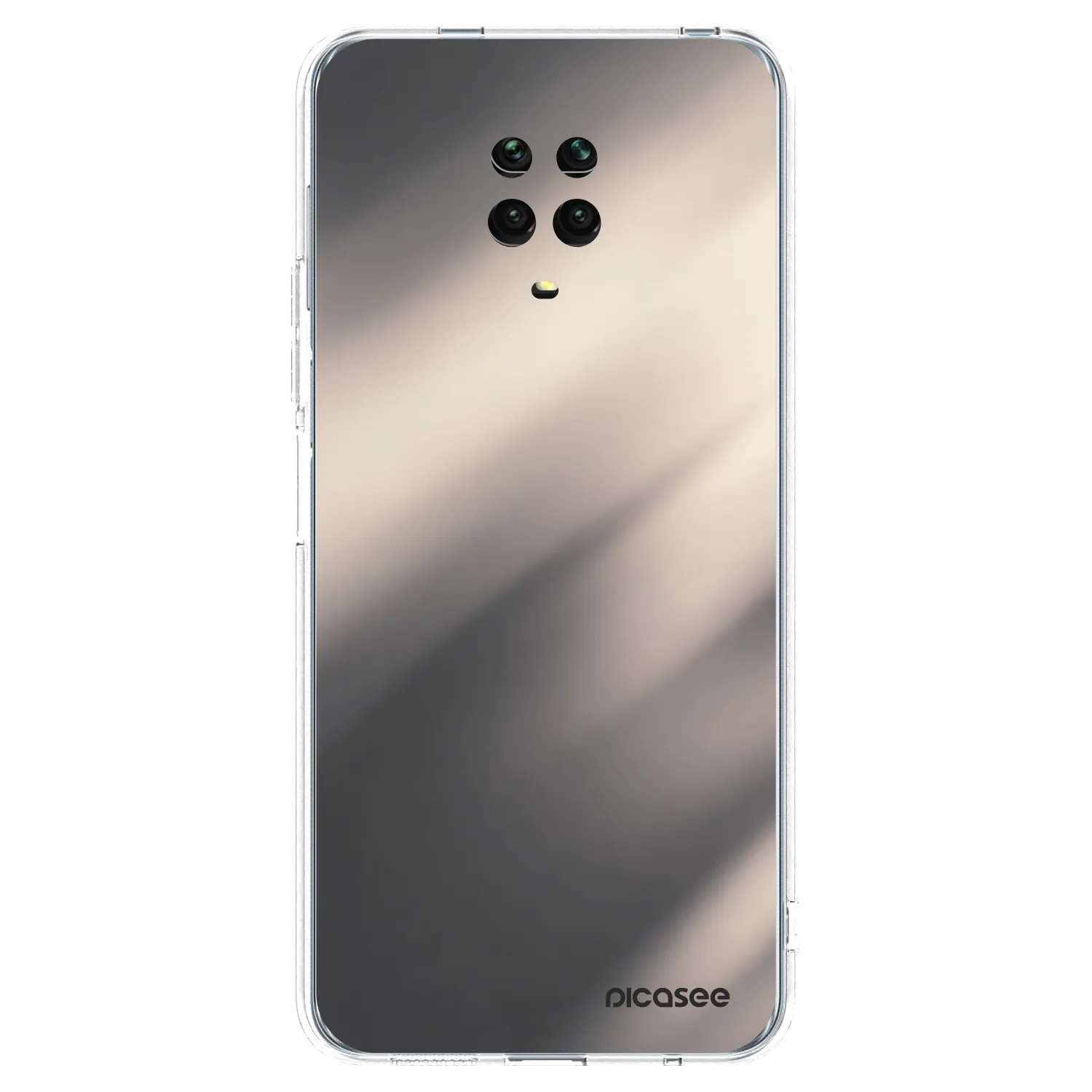 Picasee silikonový průhledný obal pro Xiaomi Redmi Note 9S - Smoky Beige