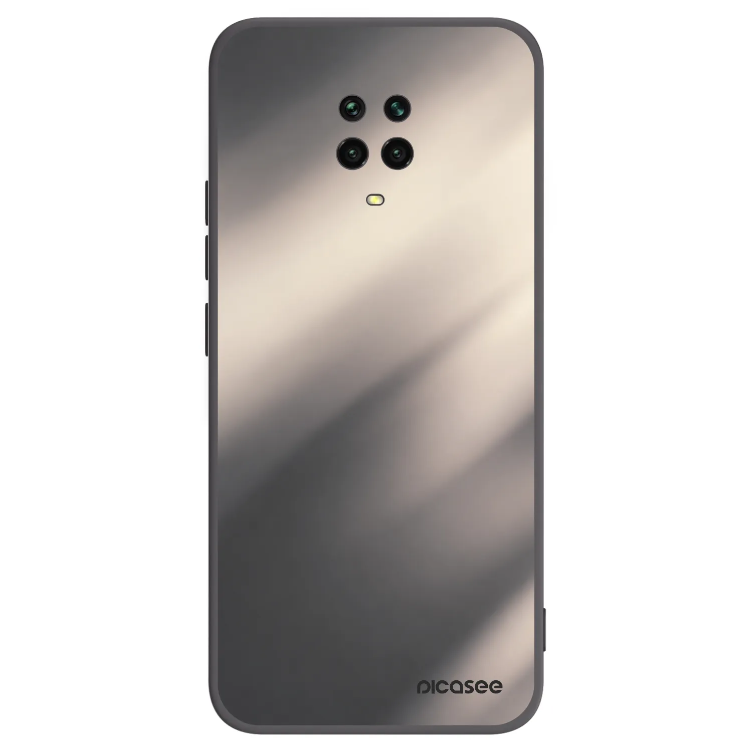 Picasee silikonový černý obal pro Xiaomi Redmi Note 9S - Smoky Beige