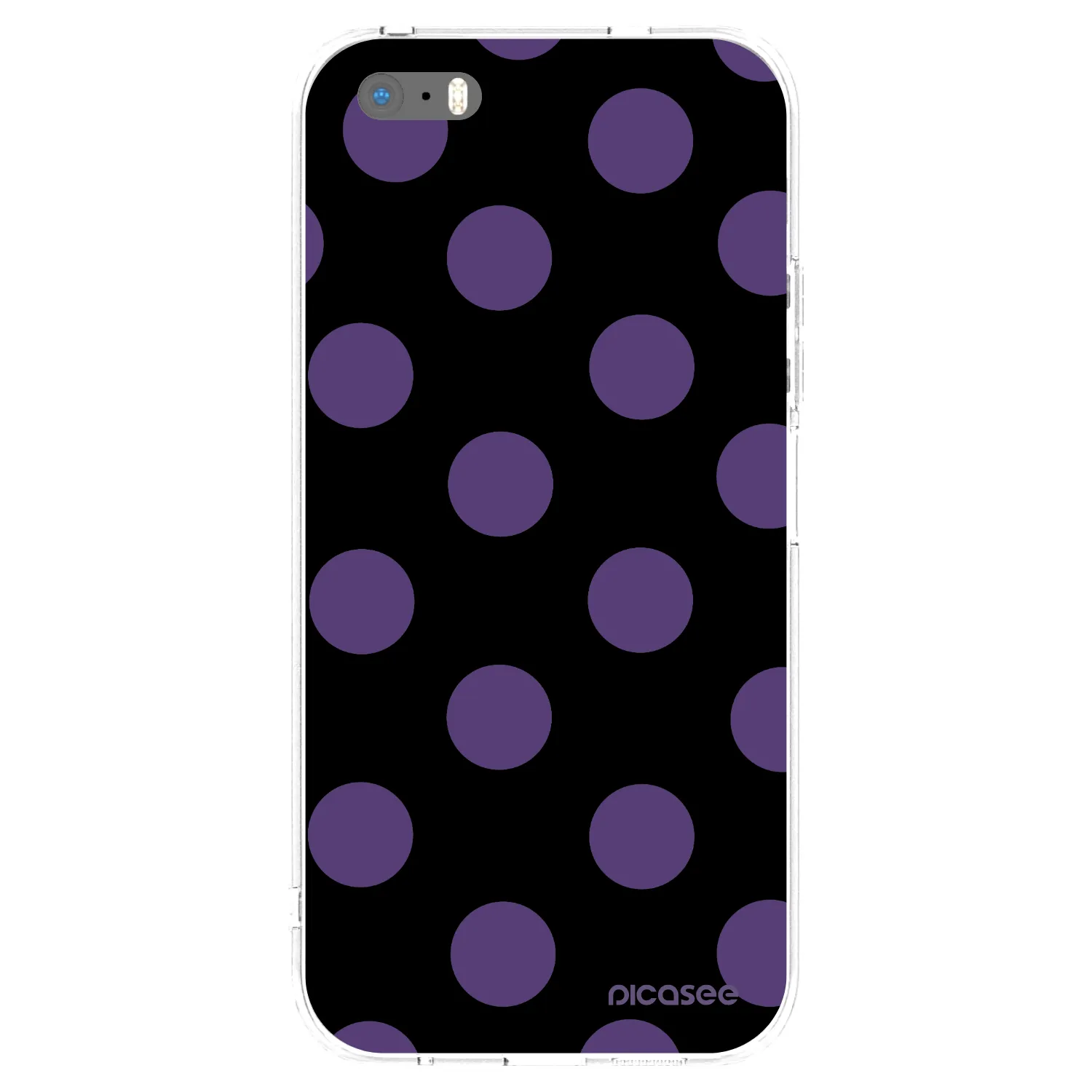 Picasee silikonový průhledný obal pro Apple iPhone 5/5S/SE - Big flickers