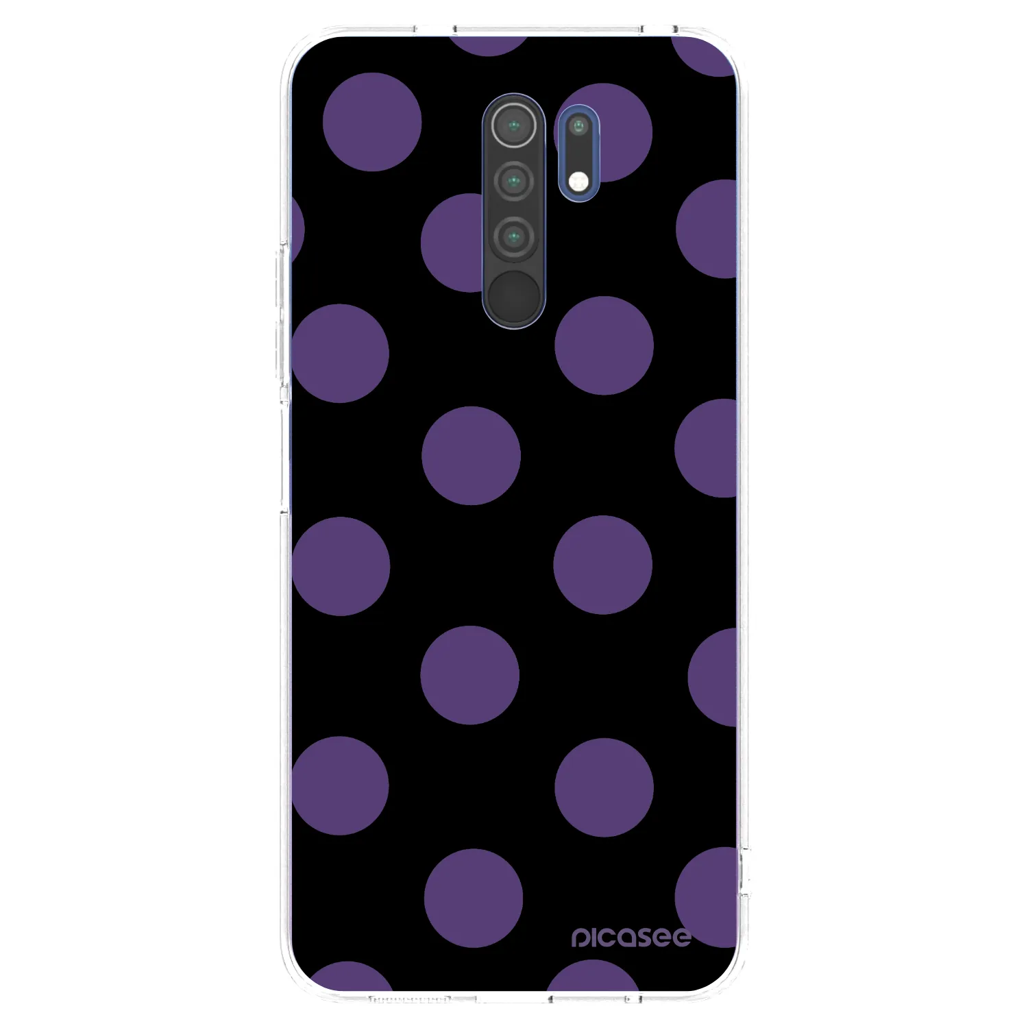 Picasee silikonový průhledný obal pro Xiaomi Redmi 9 - Big flickers