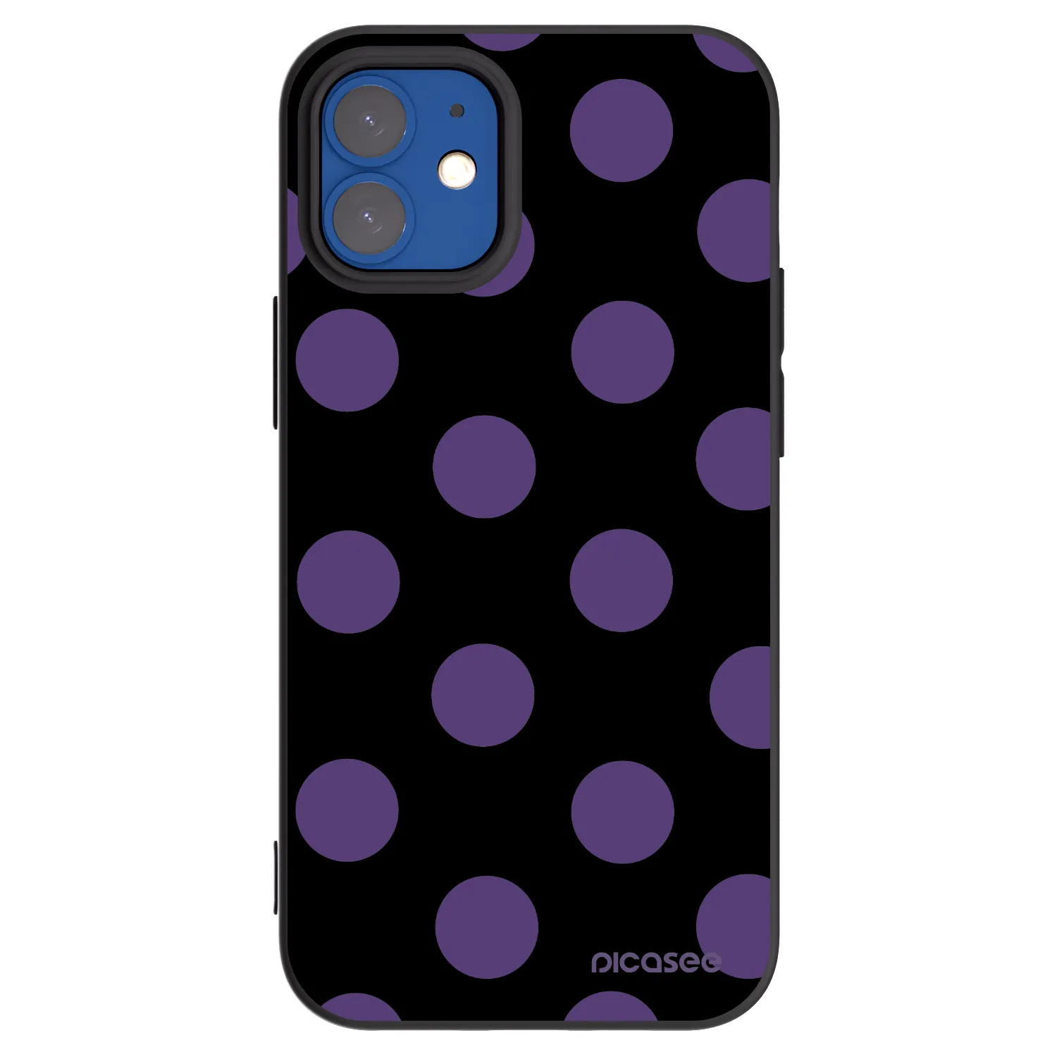 Picasee silikonový černý obal pro Apple iPhone 12 mini - Big flickers