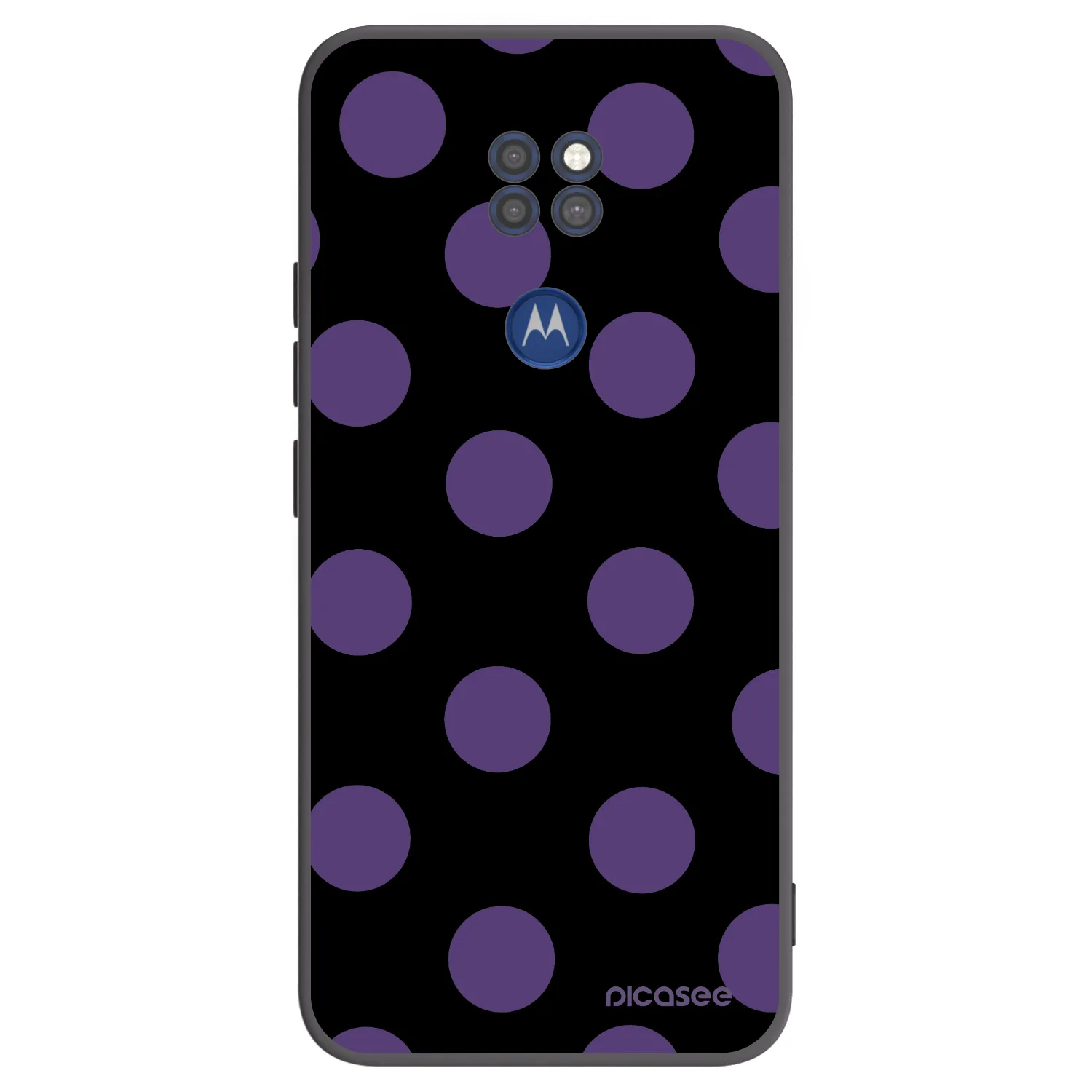 Picasee silikonový černý obal pro Motorola Moto G9 Play - Big flickers