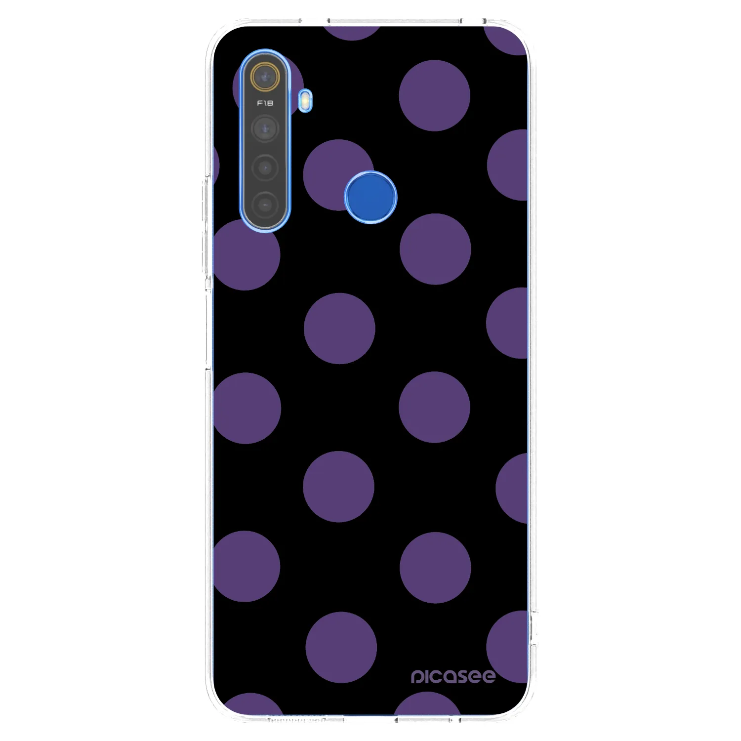 Picasee silikonový průhledný obal pro Realme 5 - Big flickers