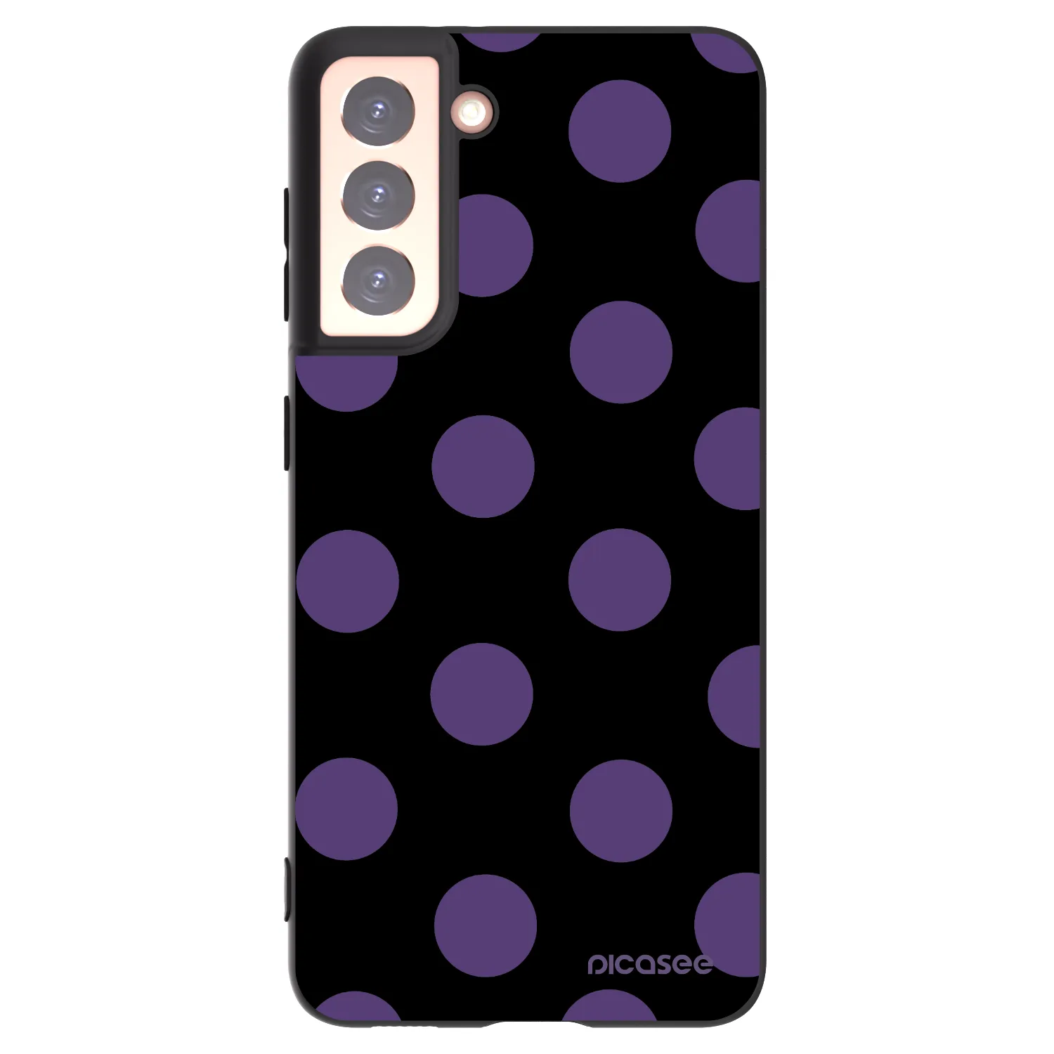 Picasee silikonový černý obal pro Samsung Galaxy S21 5G G991B - Big flickers
