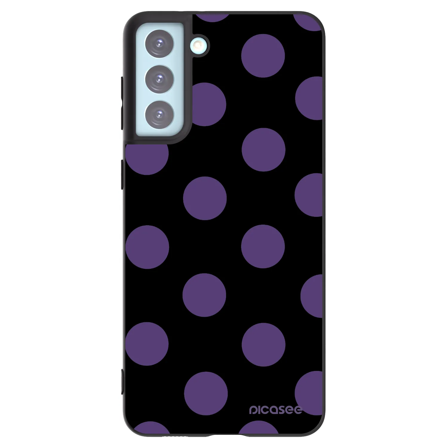Picasee silikonový černý obal pro Samsung Galaxy S21+ 5G G996F - Big flickers