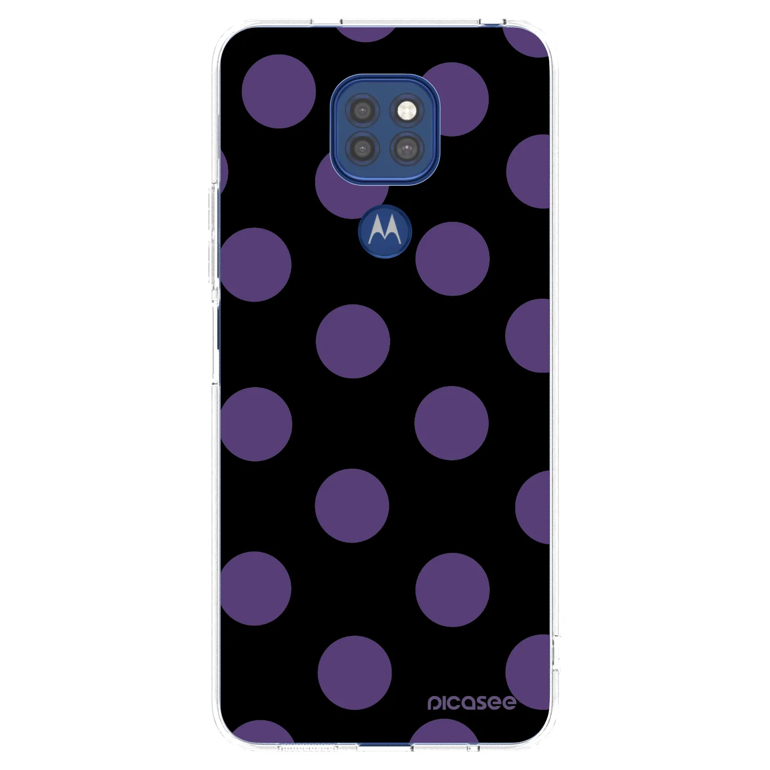 Picasee silikonový průhledný obal pro Motorola Moto G9 Play - Big flickers