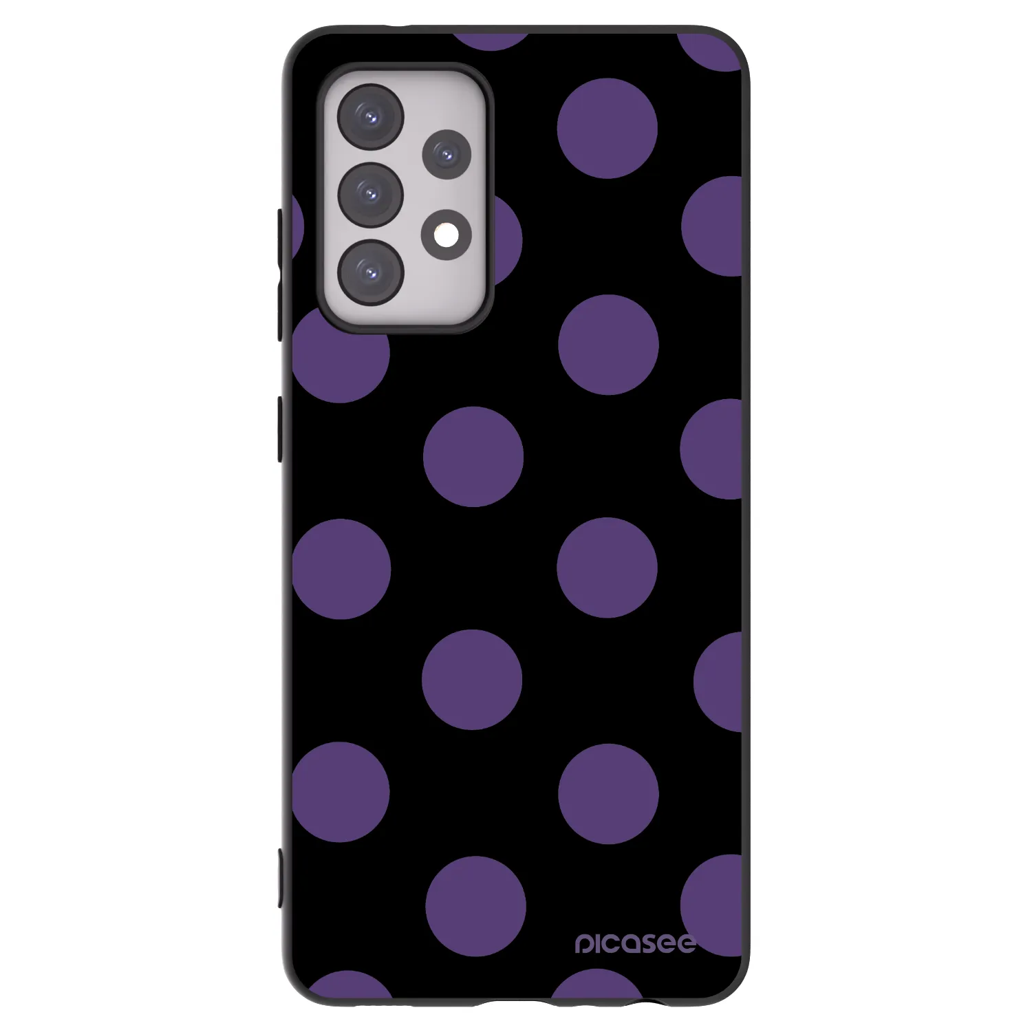 Picasee silikonový černý obal pro Samsung Galaxy A52s 5G A528B - Big flickers