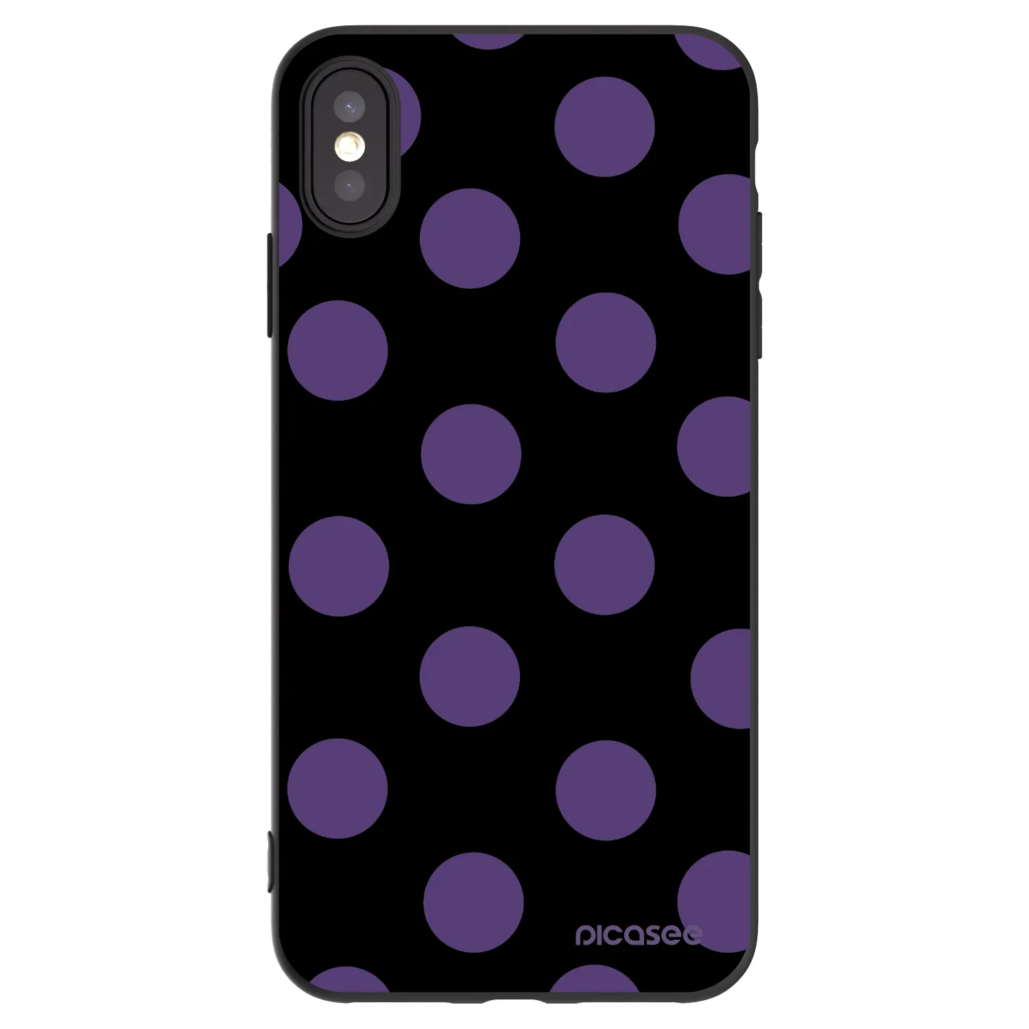 Picasee silikonový černý obal pro Apple iPhone XS Max - Big flickers