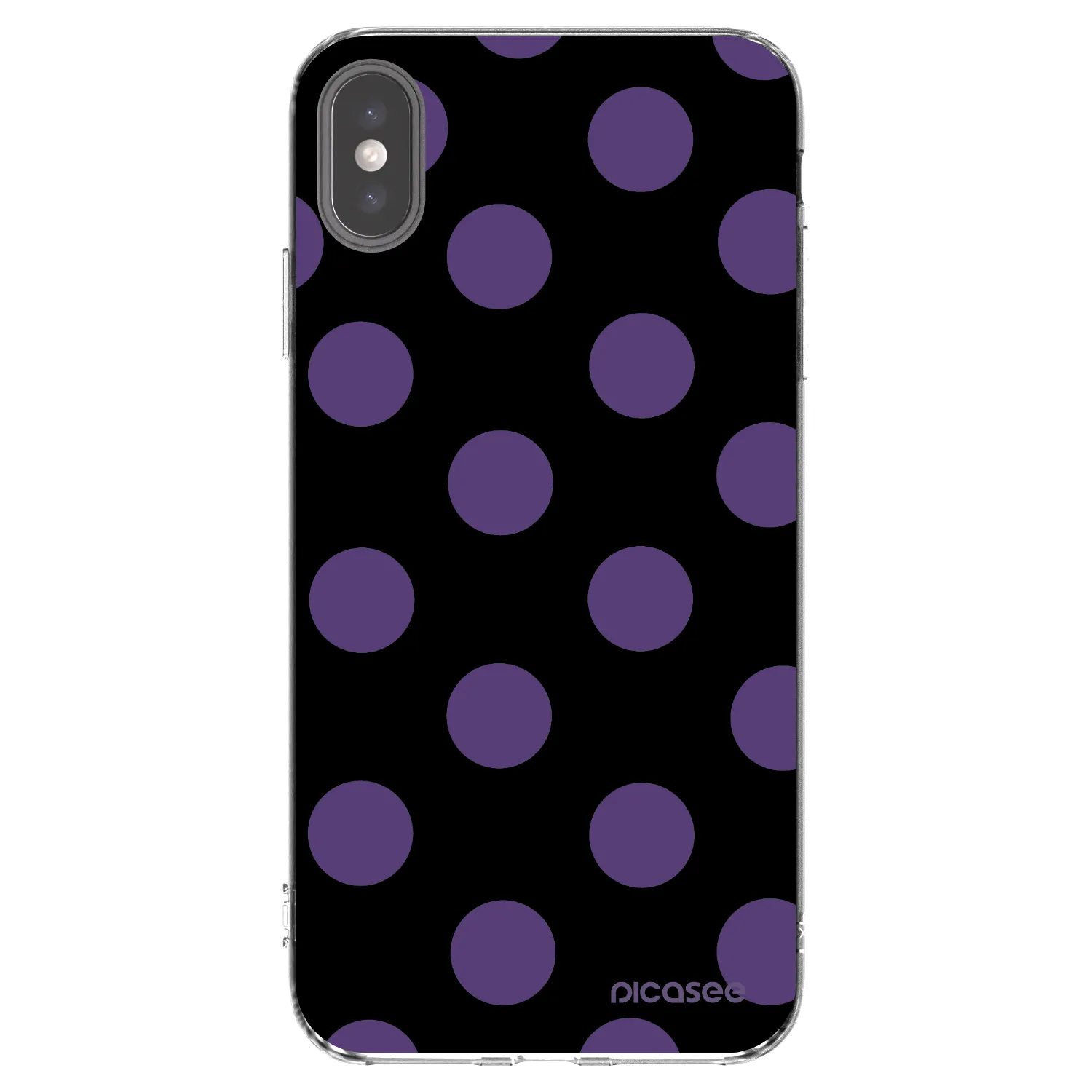 Picasee silikonový průhledný obal pro Apple iPhone XS Max - Big flickers