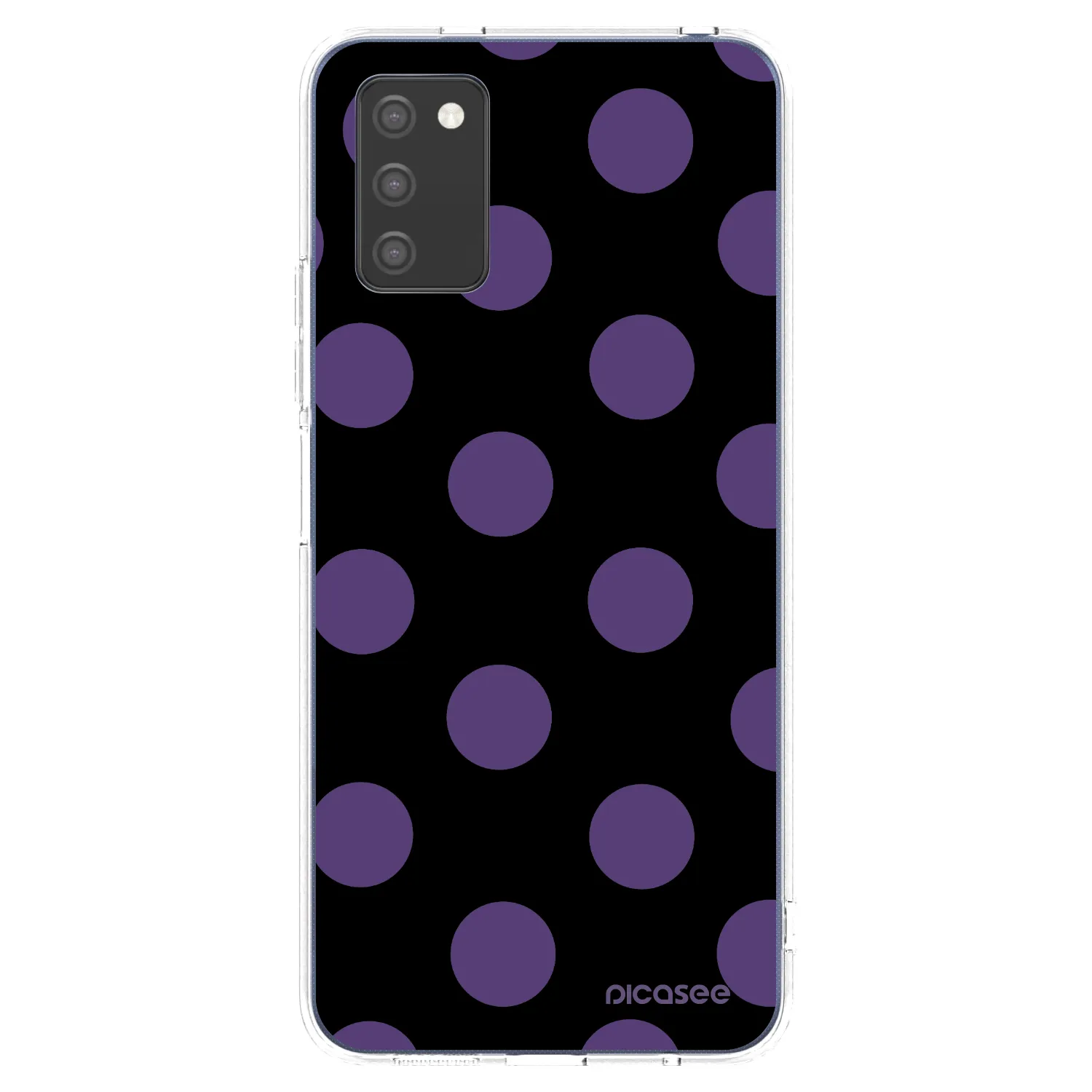 Picasee silikonový průhledný obal pro Samsung Galaxy A03s A037G - Big flickers