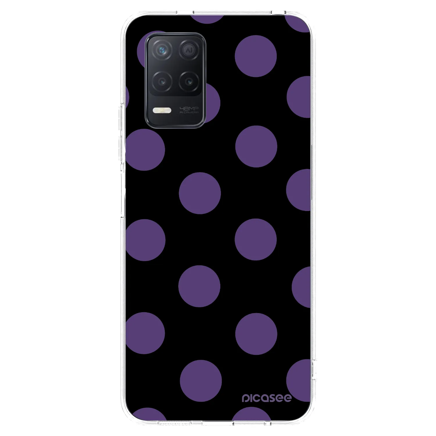 Picasee silikonový průhledný obal pro Realme 8 5G - Big flickers