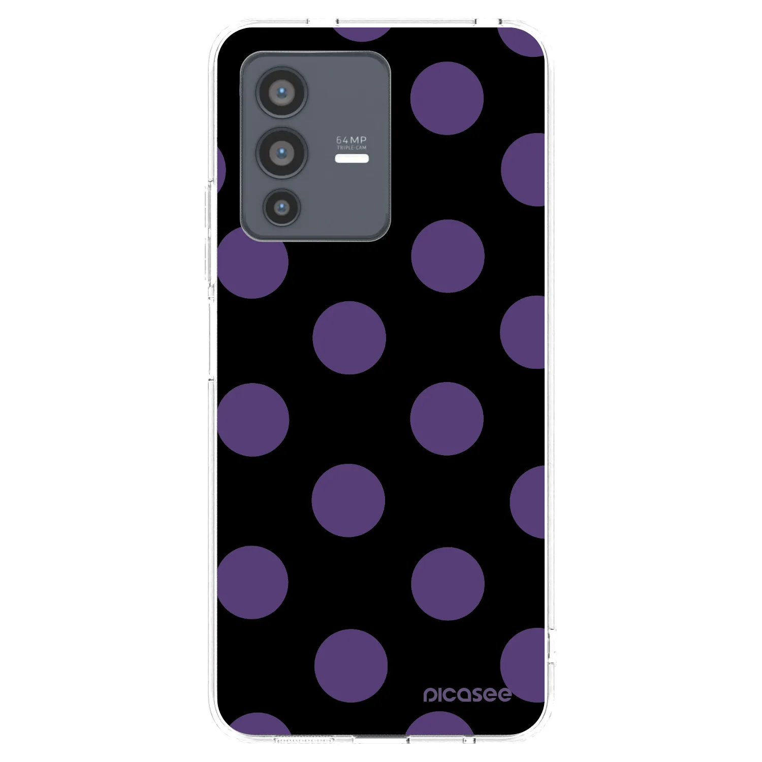Picasee silikonový průhledný obal pro Vivo V23 5G - Big flickers