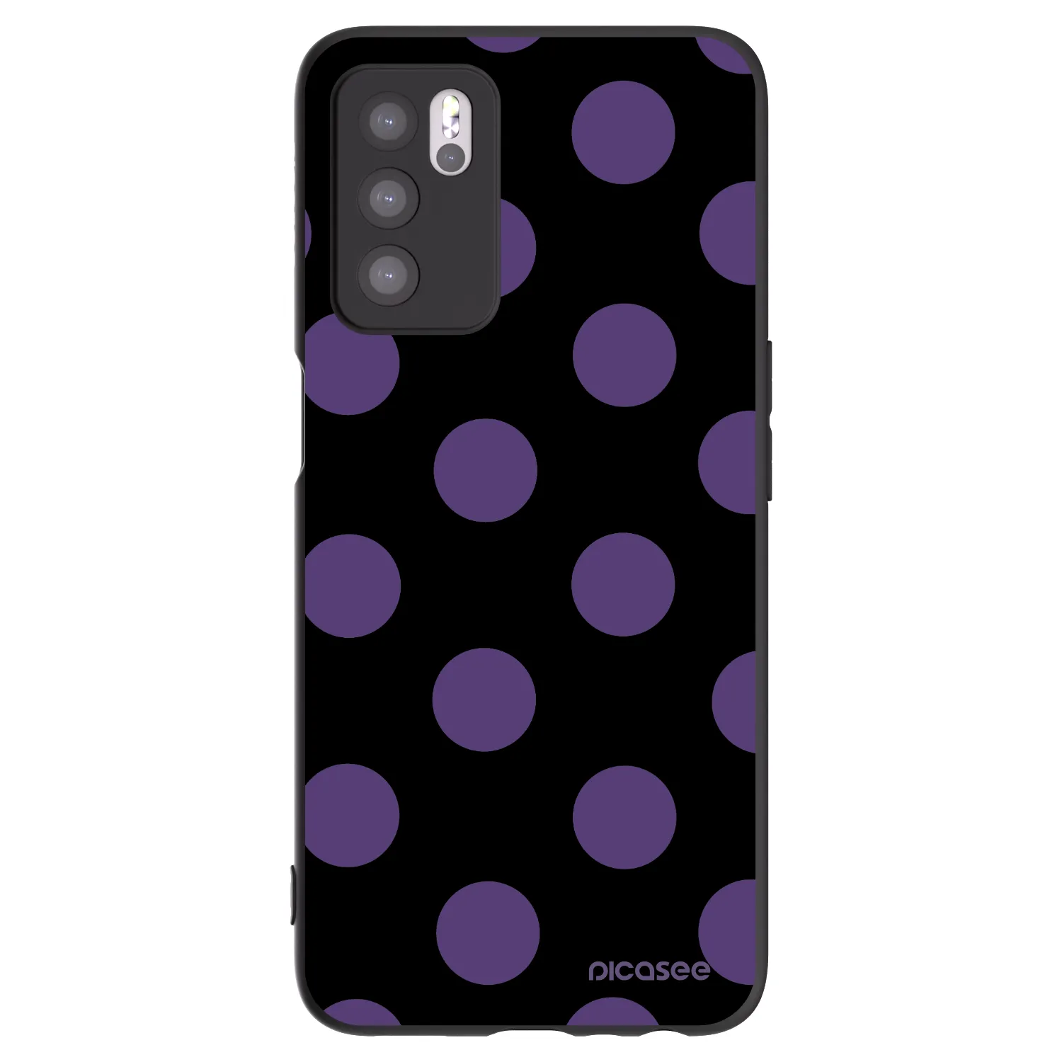Picasee silikonový černý obal pro OPPO A16 - Big flickers