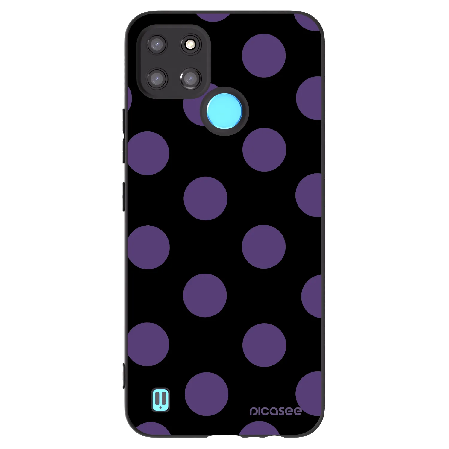 Picasee silikonový černý obal pro Realme C21Y - Big flickers