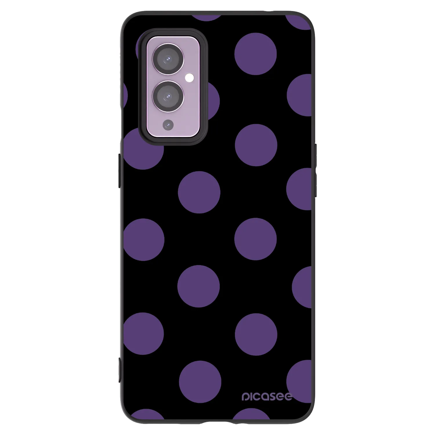 Picasee silikonový černý obal pro OnePlus 9 - Big flickers