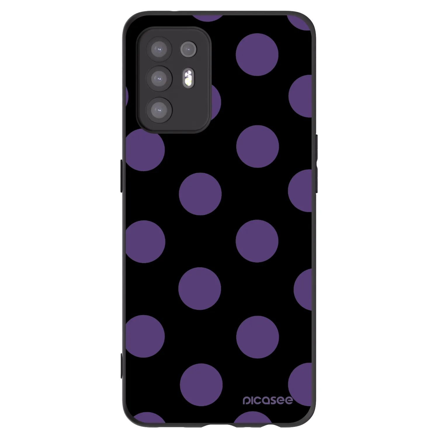 Picasee silikonový černý obal pro OPPO A94 5G - Big flickers