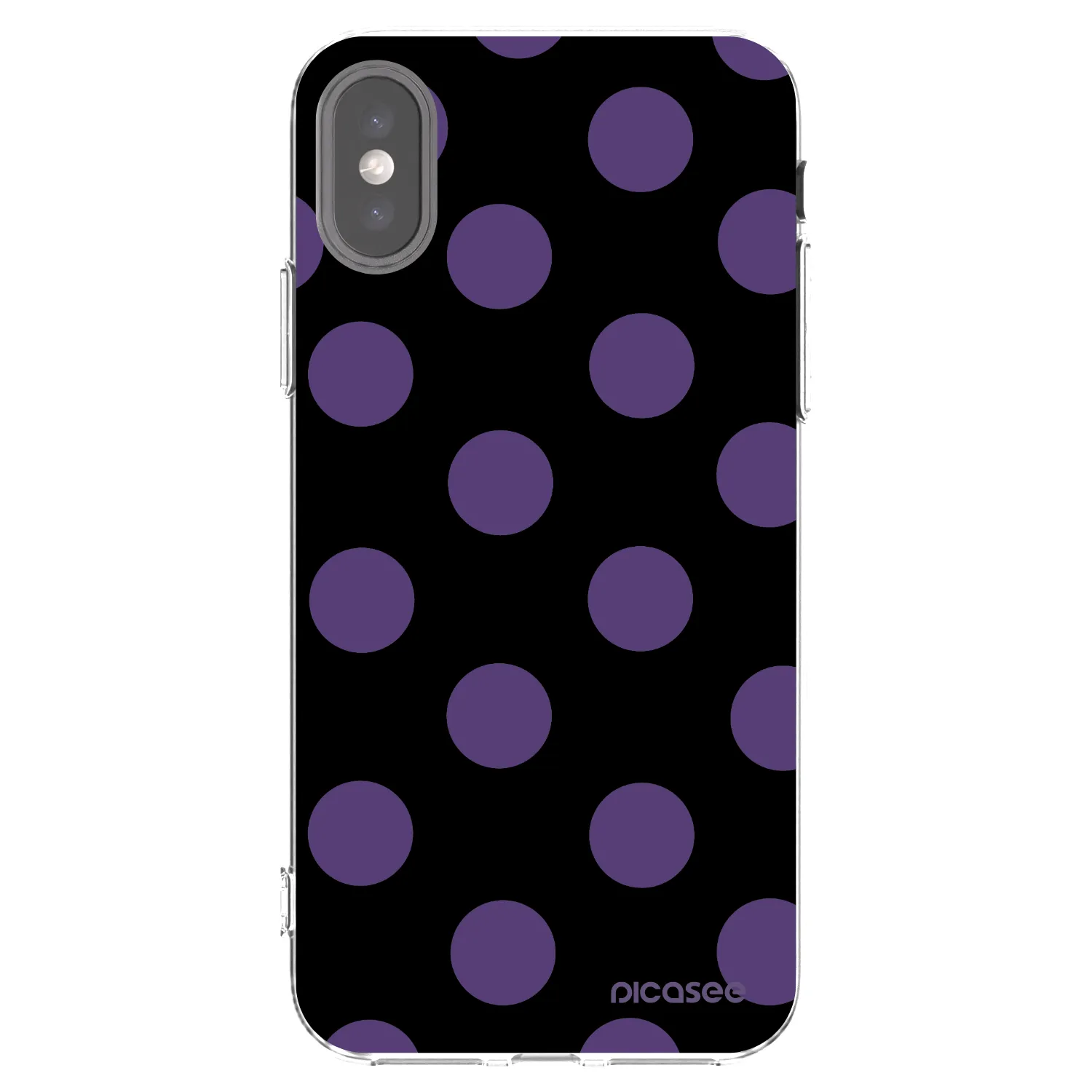 Picasee silikonový průhledný obal pro Apple iPhone X/XS - Big flickers