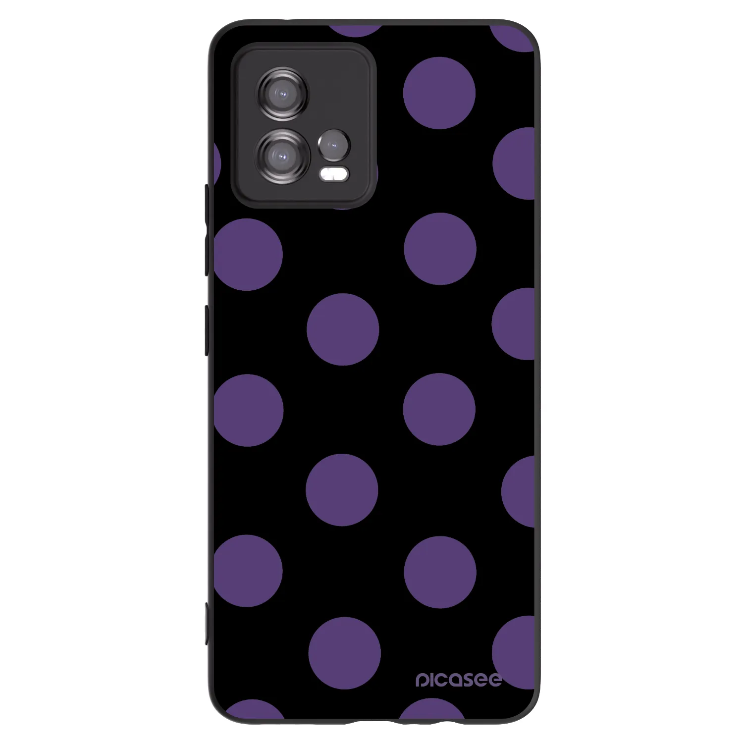 Picasee silikonový černý obal pro Motorola Moto G72 - Big flickers