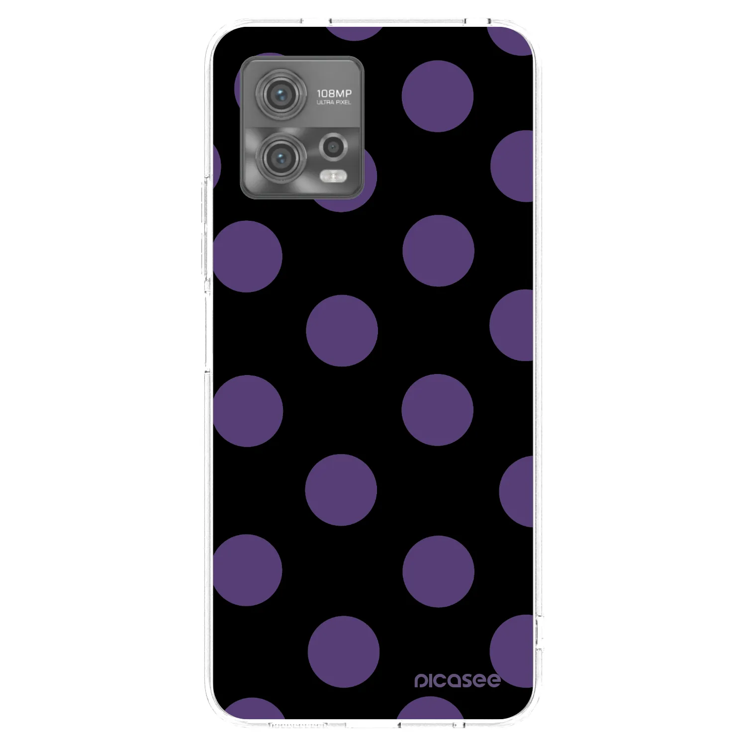 Picasee silikonový průhledný obal pro Motorola Moto G72 - Big flickers