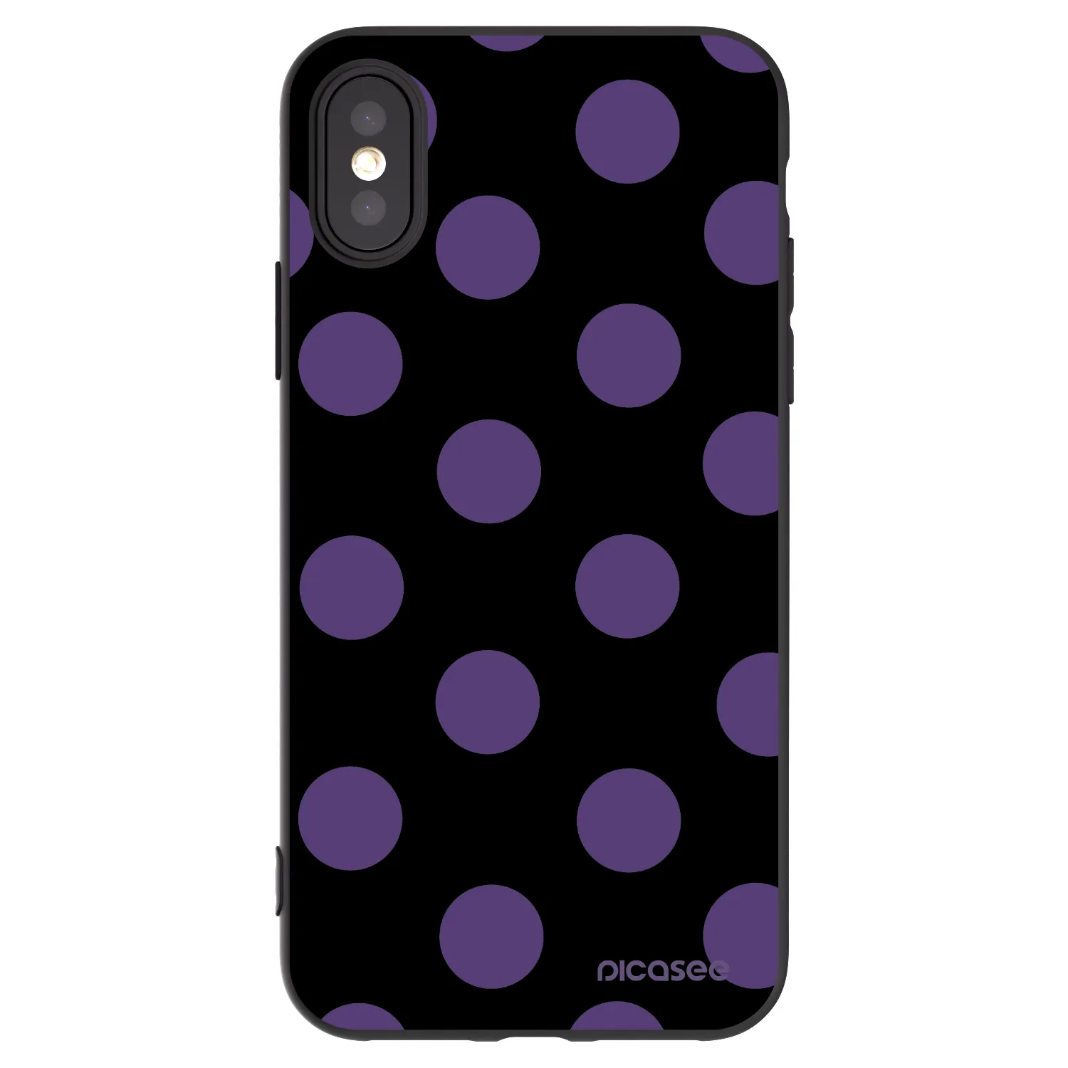 Picasee silikonový černý obal pro Apple iPhone X/XS - Big flickers