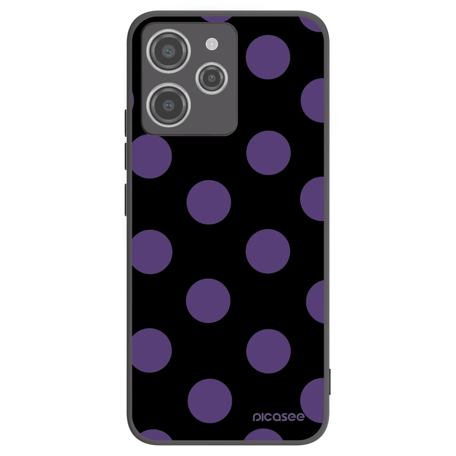 Picasee silikonový černý obal pro Xiaomi Redmi 12 4G - Big flickers