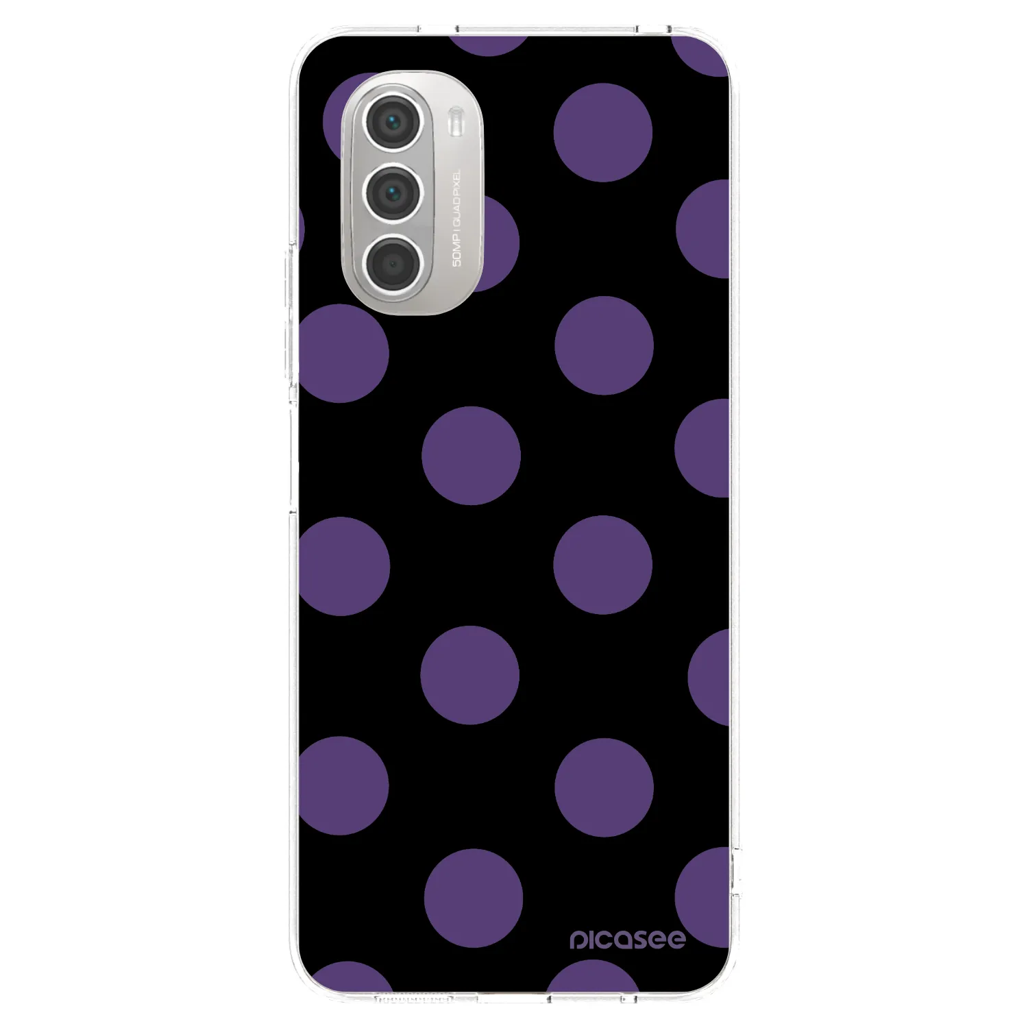 Picasee silikonový průhledný obal pro Motorola Moto G51 - Big flickers
