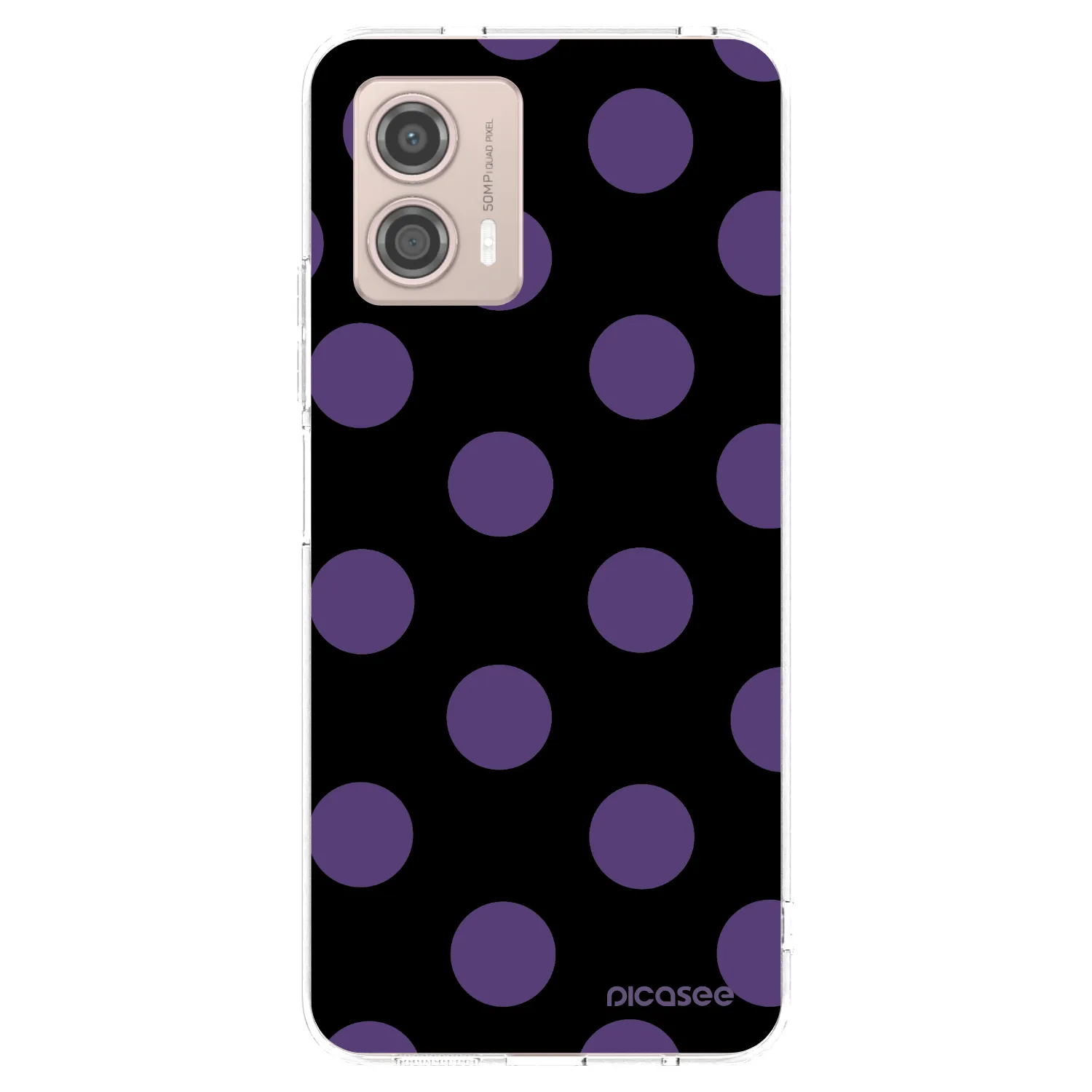 Picasee silikonový průhledný obal pro Motorola Moto G53 5G - Big flickers