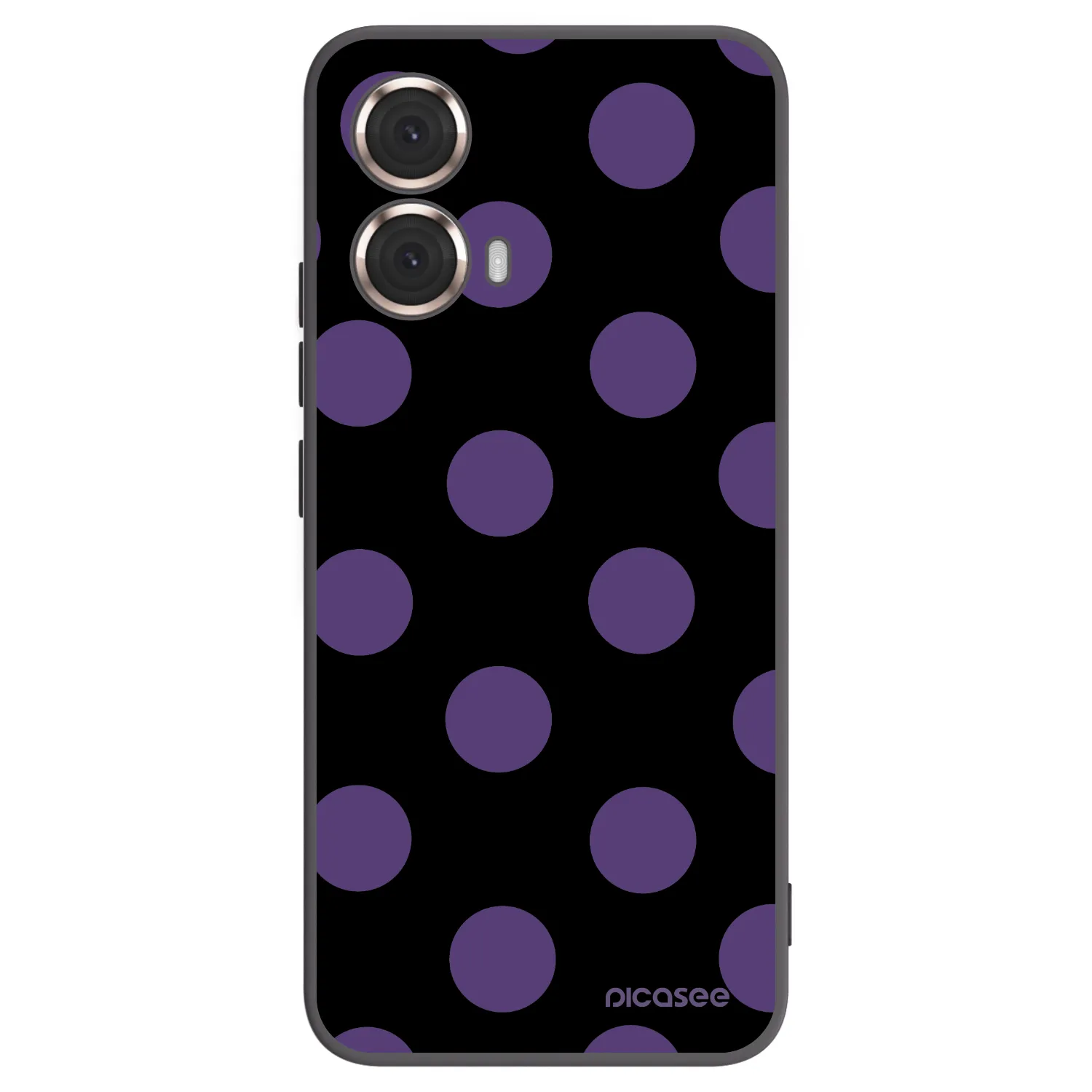 Picasee silikonový černý obal pro Motorola Moto G85 - Big flickers