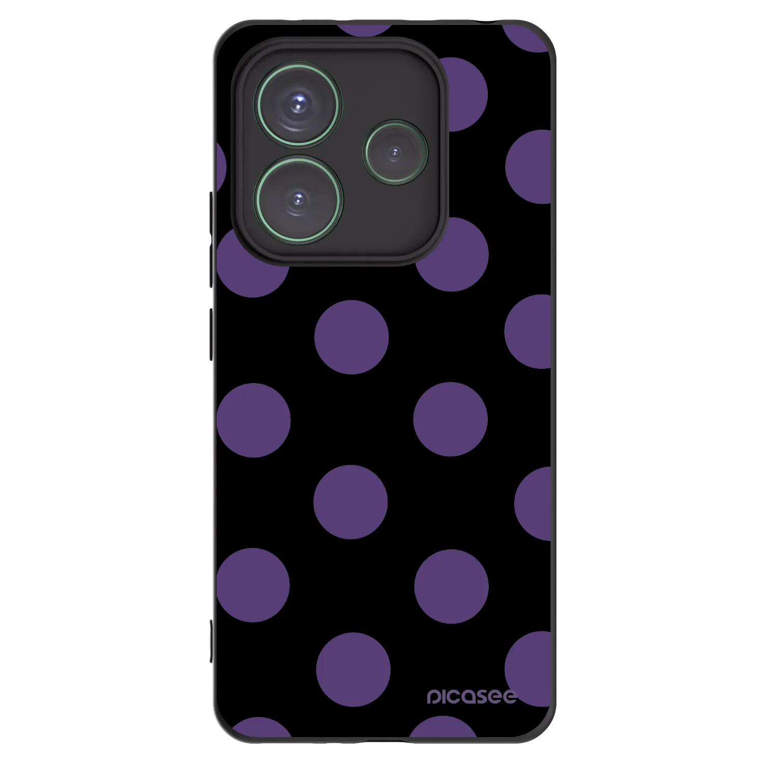 Picasee silikonový černý obal pro Xiaomi Redmi Note 14 5G - Big flickers