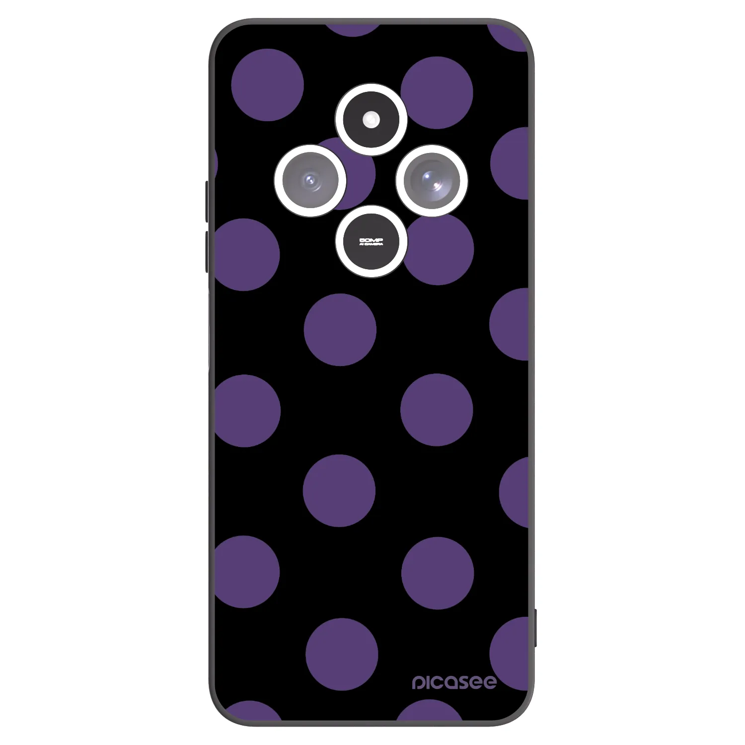 Picasee silikonový černý obal pro Xiaomi Redmi 14C - Big flickers