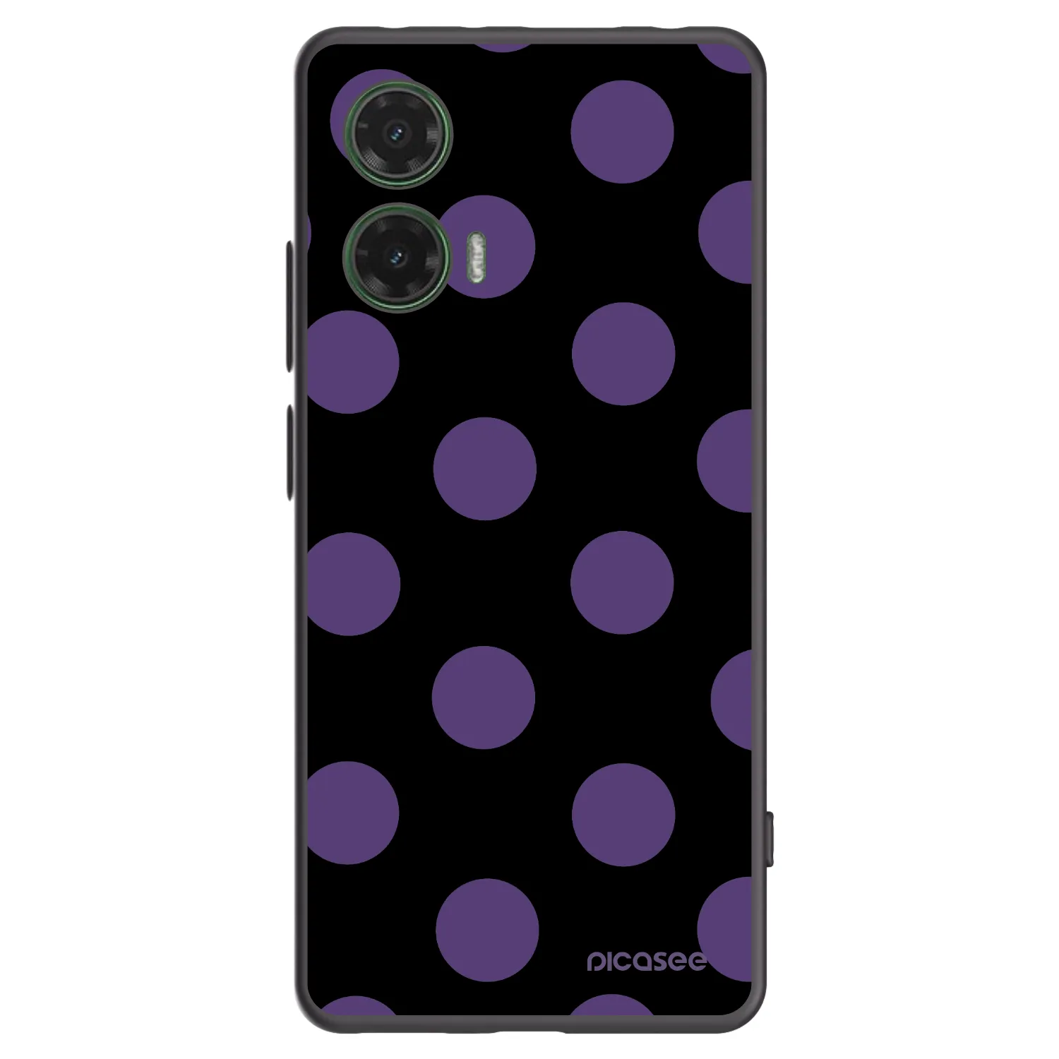 Picasee silikonový černý obal pro Motorola Moto G35 5G - Big flickers