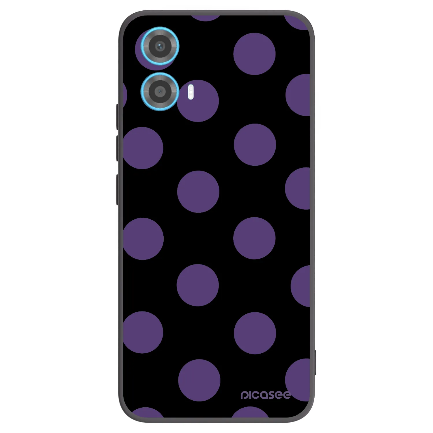 Picasee silikonový černý obal pro Motorola Moto G34 5G - Big flickers