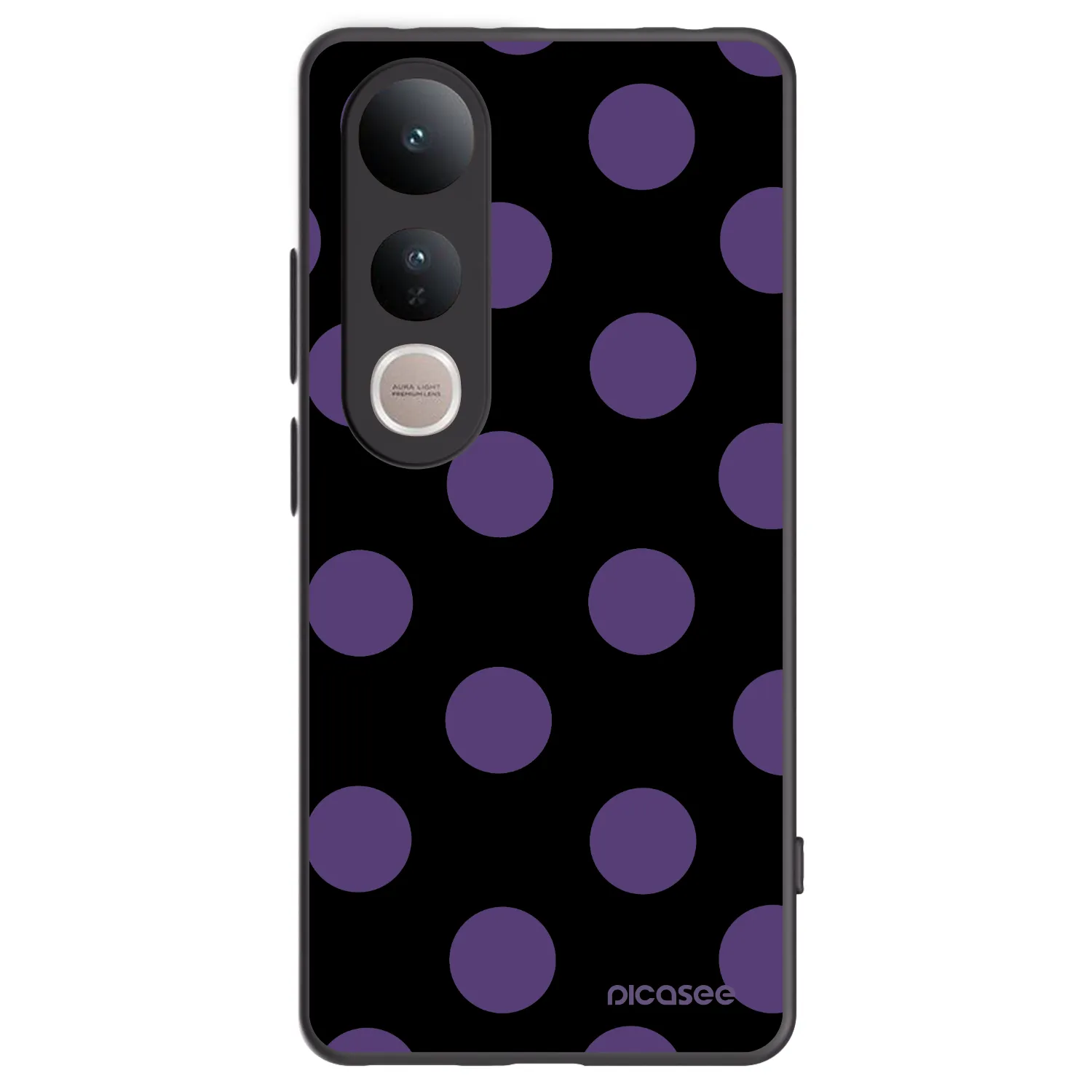 Picasee silikonový černý obal pro Vivo V50 Lite 5G - Big flickers