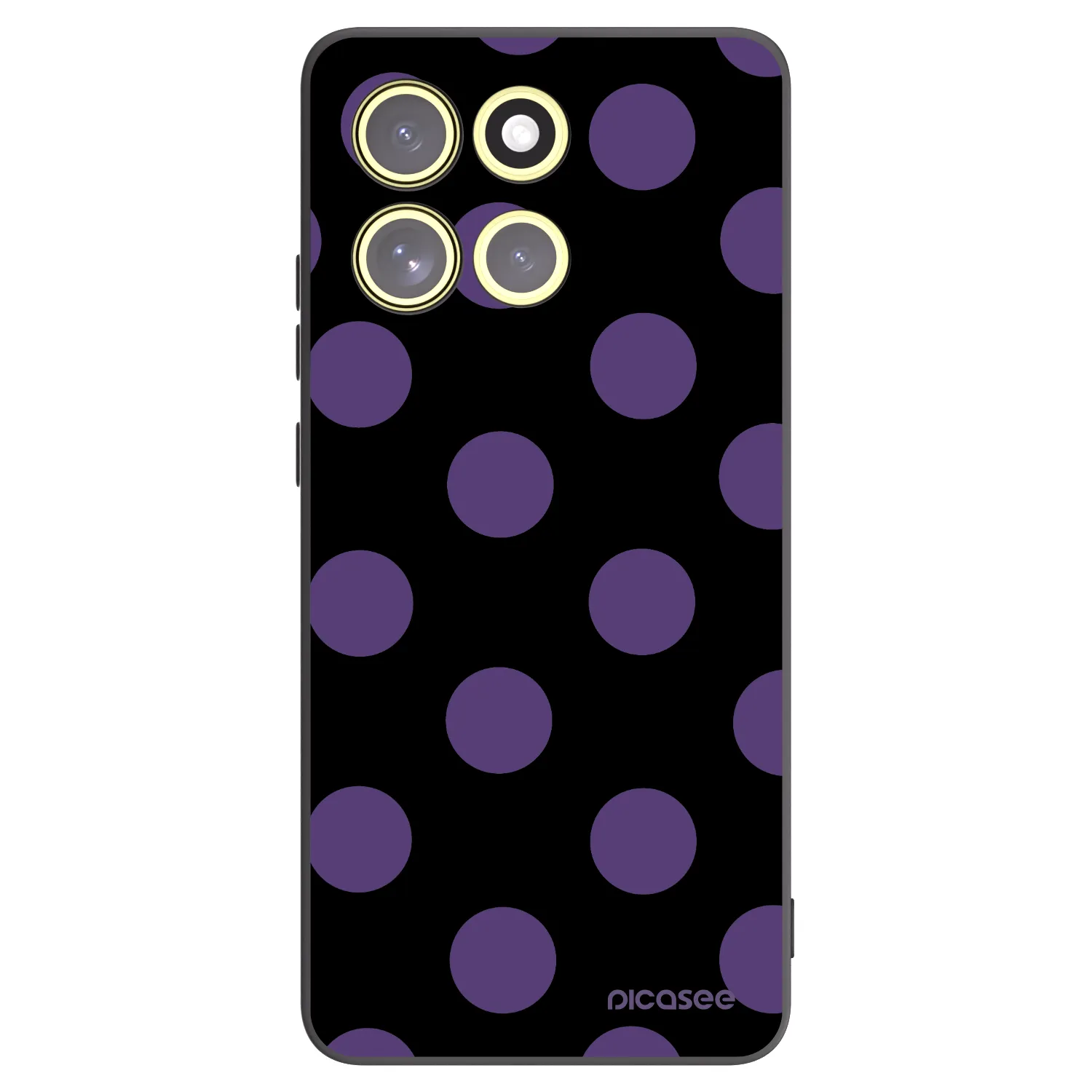 Picasee silikonový černý obal pro Motorola Moto G86 5G - Big flickers
