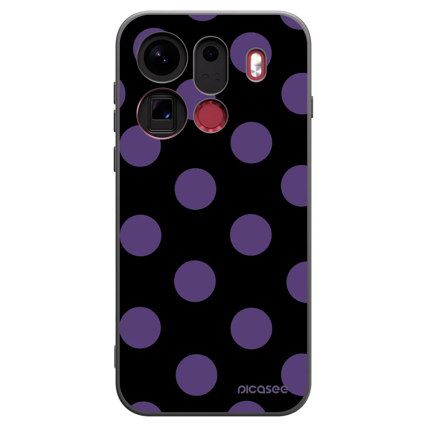 Picasee silikonový černý obal pro OPPO Find X9 Pro - Big flickers