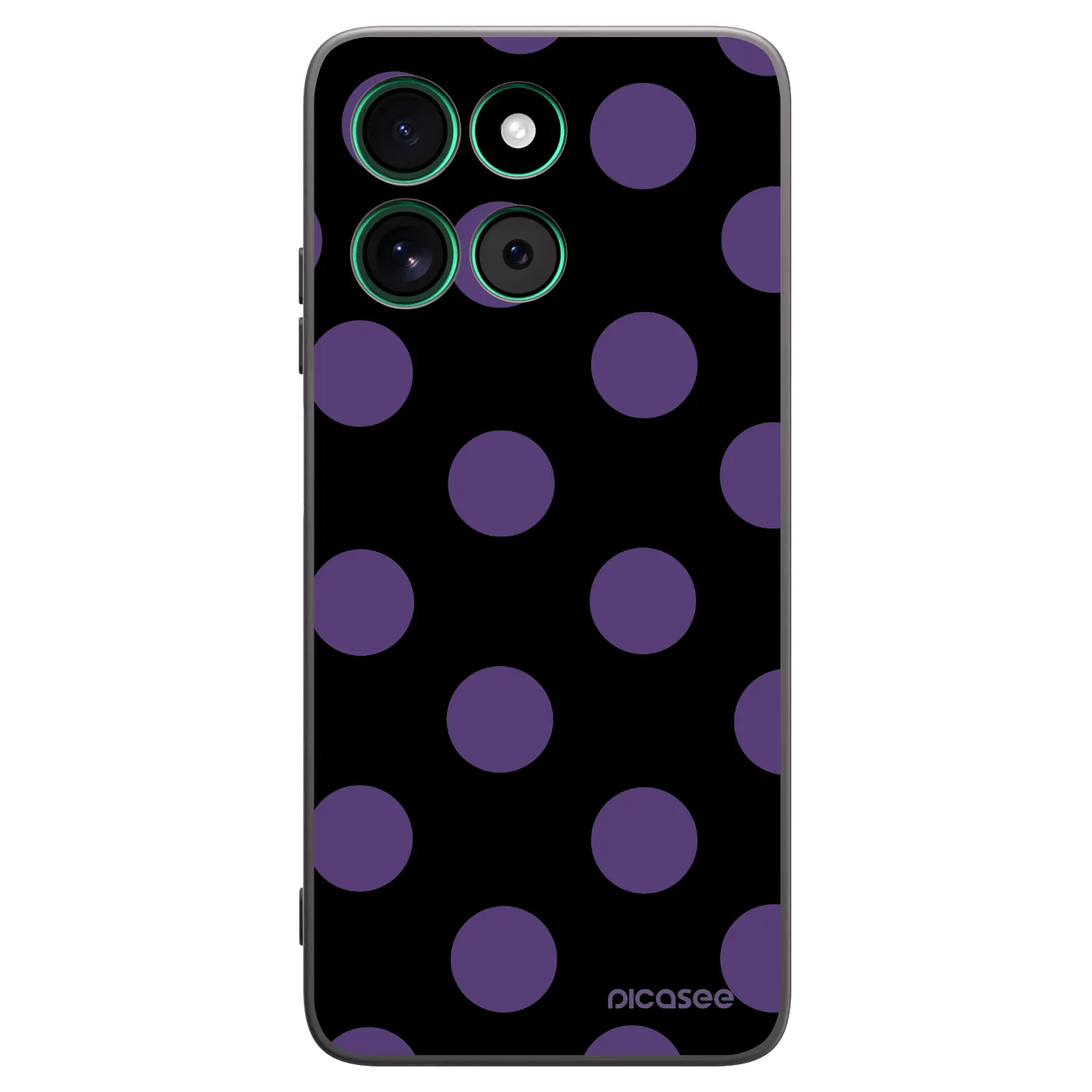 Picasee silikonový černý obal pro Motorola Moto G57 Power - Big flickers