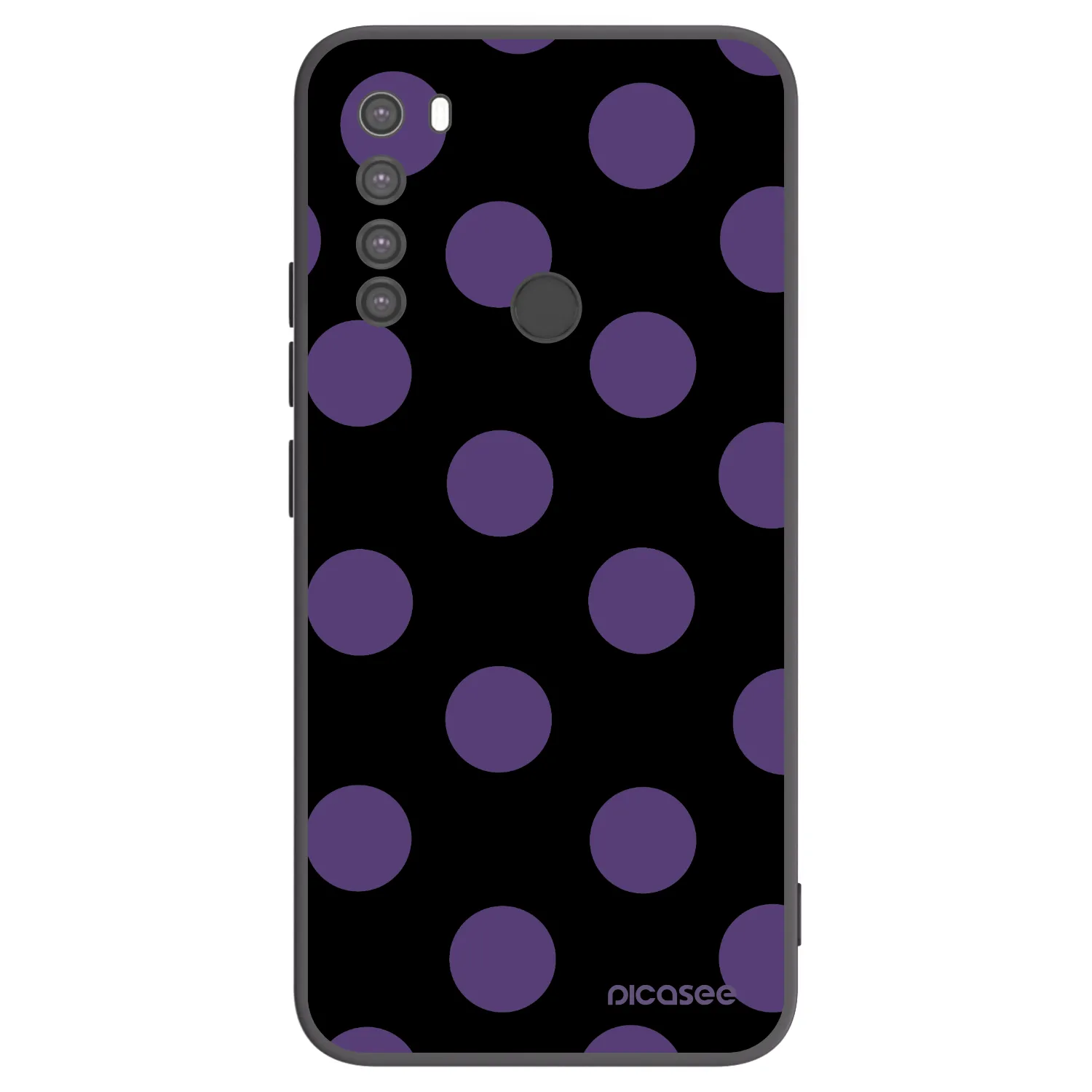 Picasee silikonový černý obal pro Xiaomi Redmi Note 8 - Big flickers